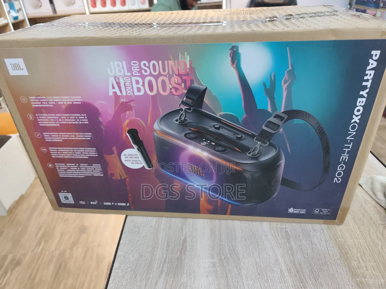 JBL Partybox on the Go 2 With Microphone  Bluetooth Speaker (2025)