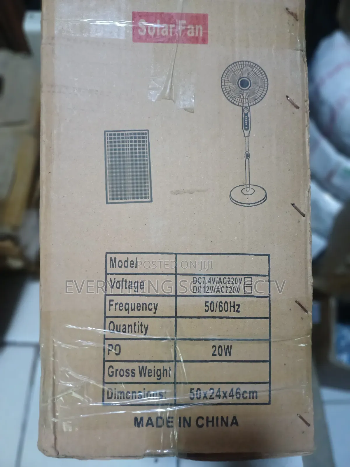 Rechargeable 16inch Solar Fan With Solar Panel