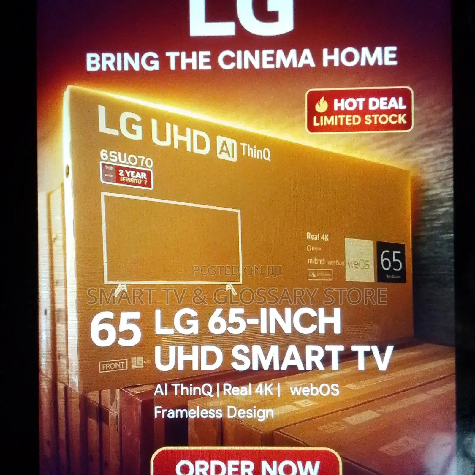 65 Inches Smart Tv With Upgrading Viewing Experience Real 