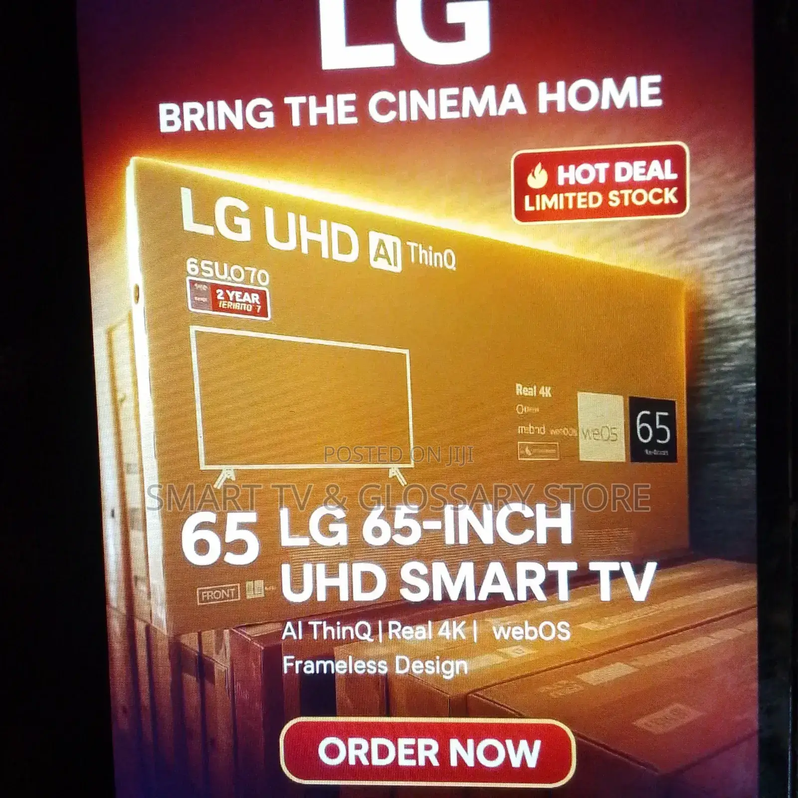 65 Inches Smart Tv With True Cinema Experience