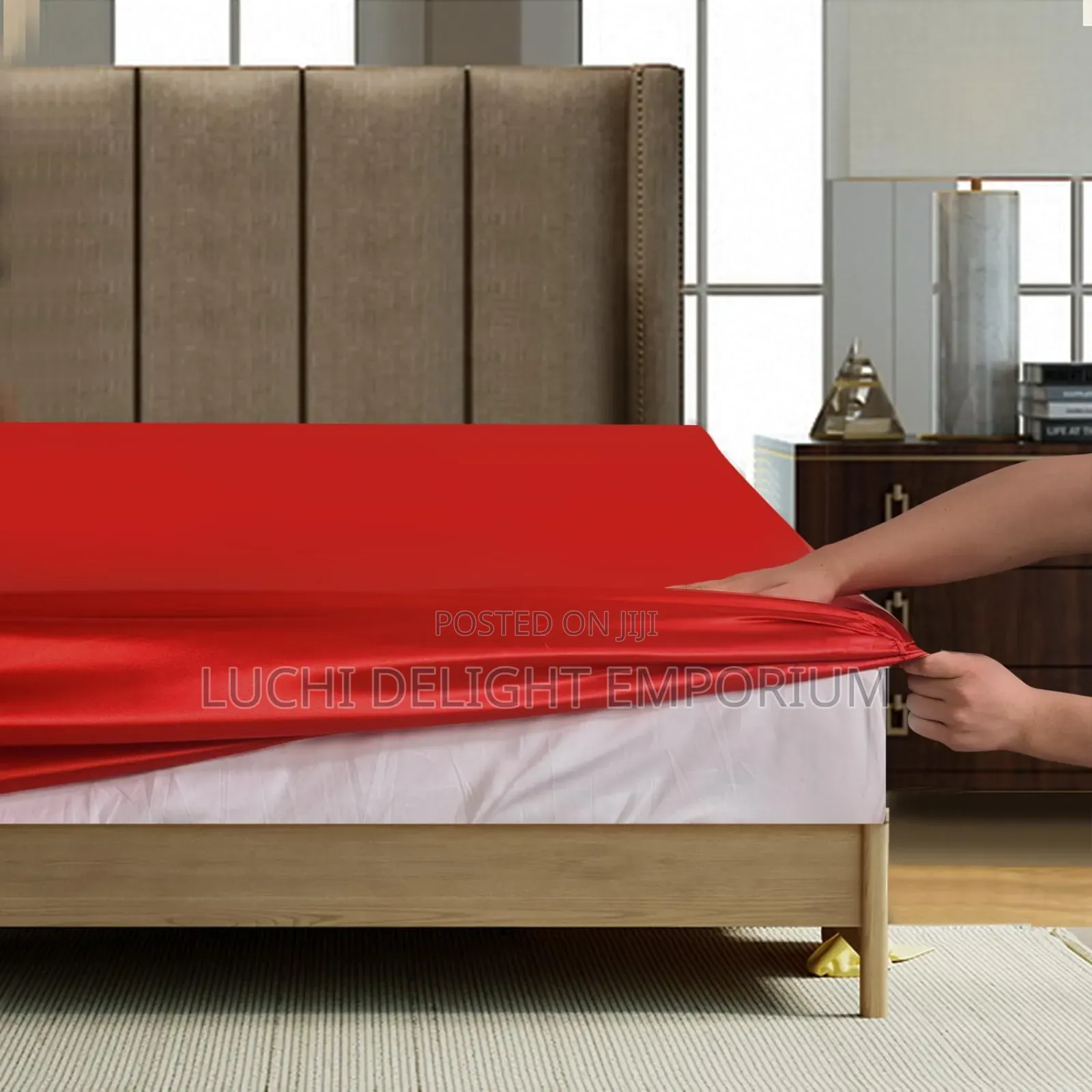 Romantic Ruffle Silk Red Duvet,Bedsheet,Pillowcase-4/6, 6/6, 6/7 7/7