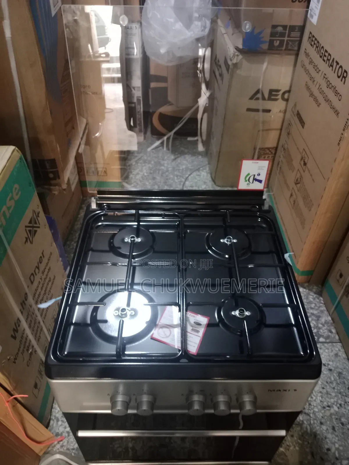 Maxi Gas Cooker 60x60 4burner Low Gas Consumption 1year Warranty