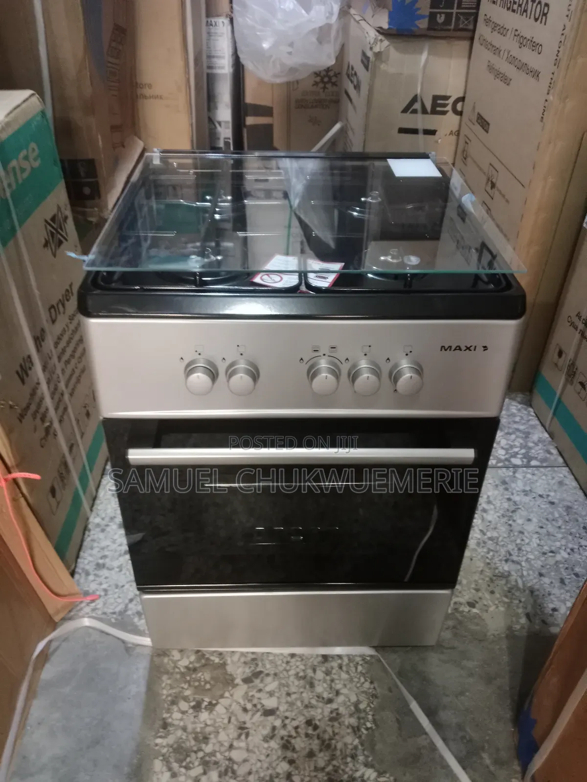 Maxi Gas Cooker 60x60 4burner Low Gas Consumption 1year Warranty