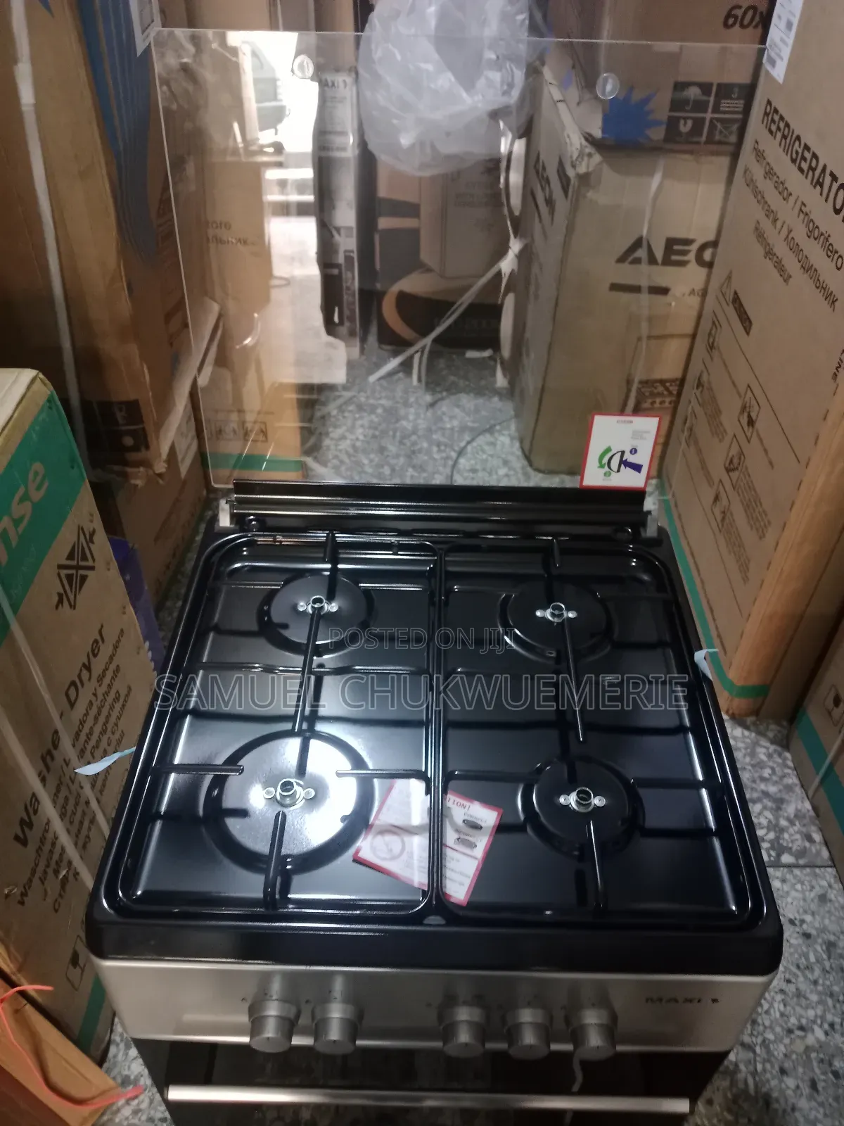 Maxi Gas Cooker 60x60 4burner Low Gas Consumption 1year Warranty