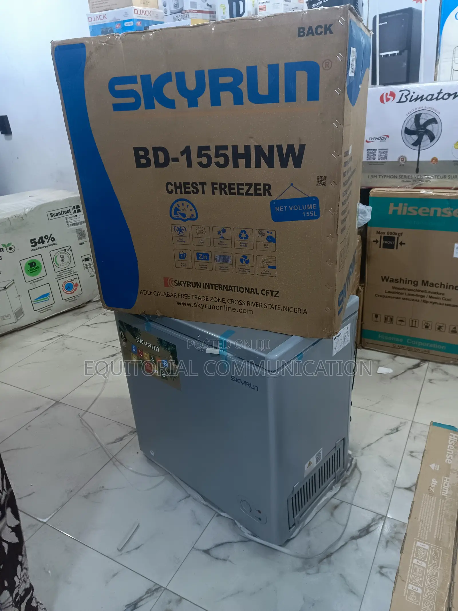 Skyrun Bd-155hnw: Compact 155l Chest Freezer for Home Storage