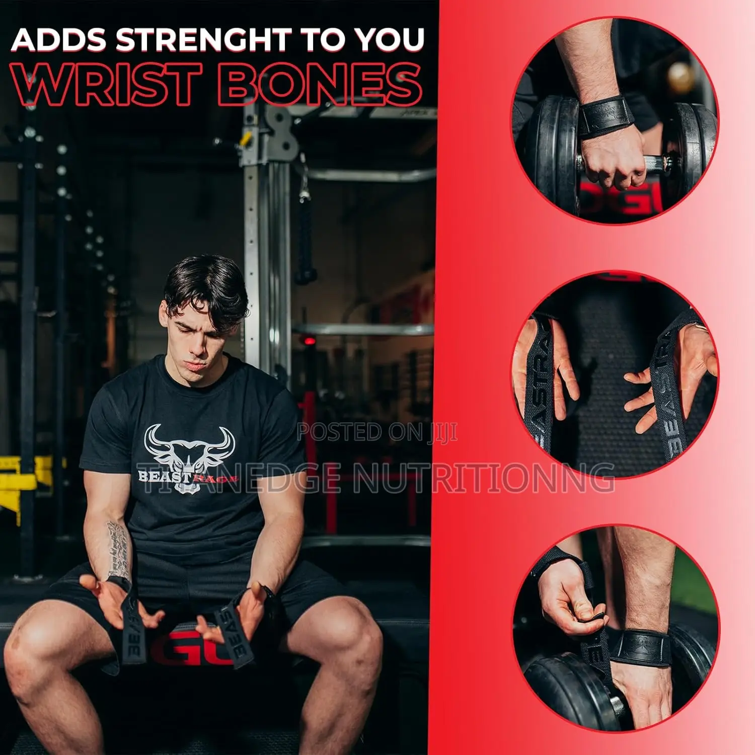 Professional Weight Lifting Straps Padded Cotton Wrist Support