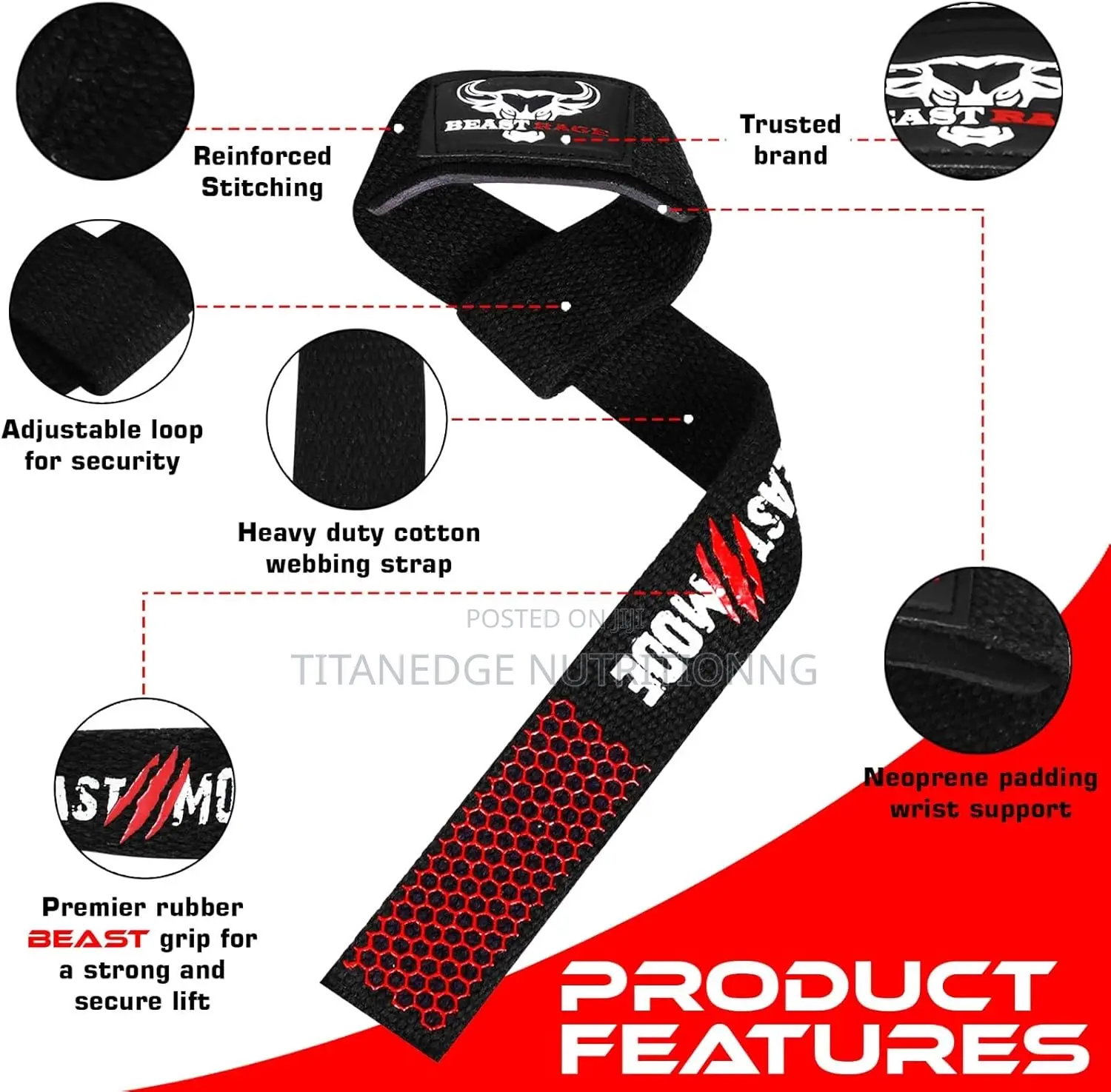 Professional Weight Lifting Straps Padded Cotton Wrist Support