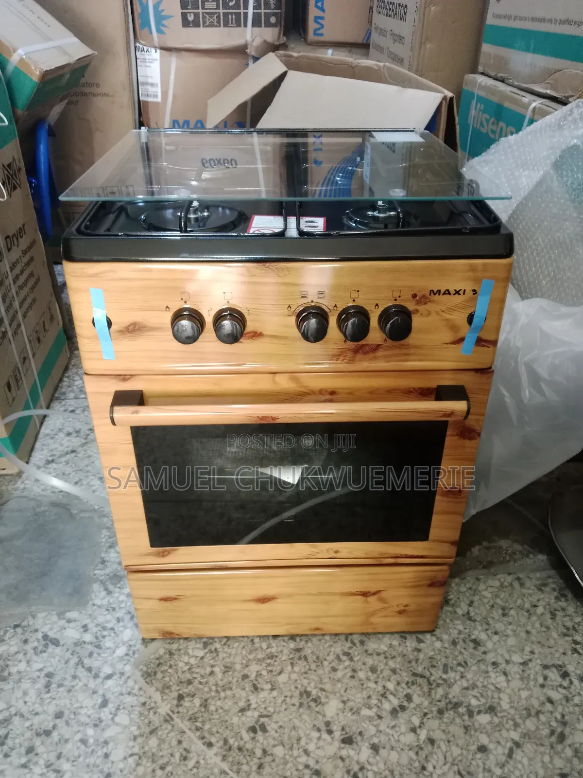 Maxi Standing Gas Cooker Wood 60x60 3by1