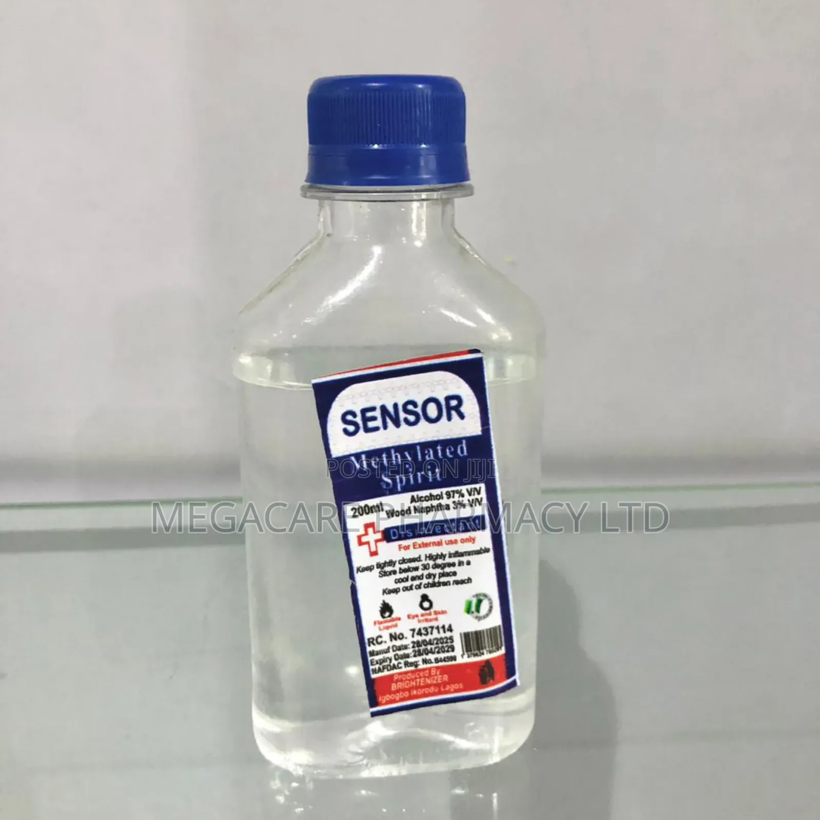 Sensor
Methylated Spirit
200ml
