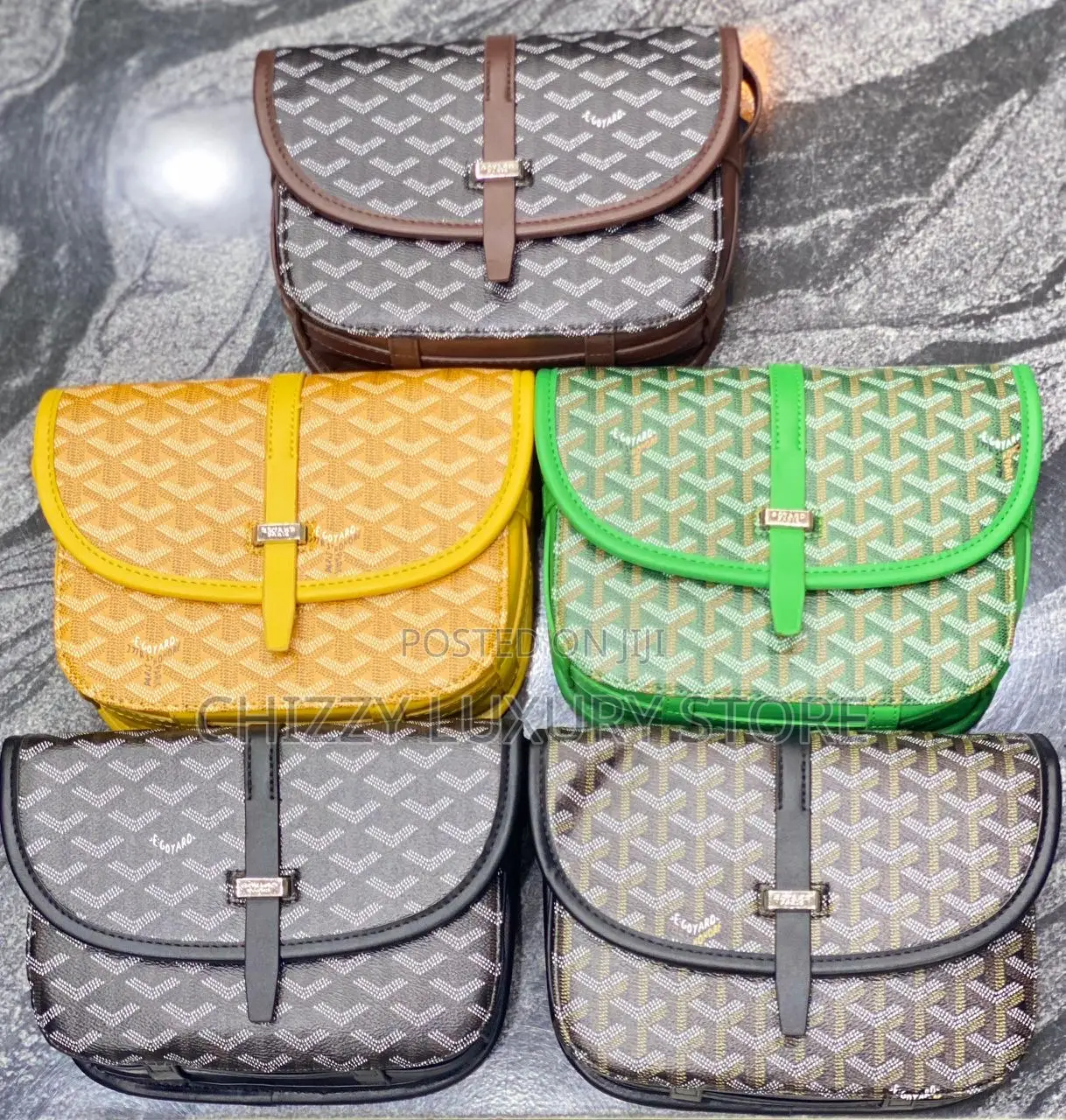 Goyard Quality Luxury Men Genuine Leather Cross Bag