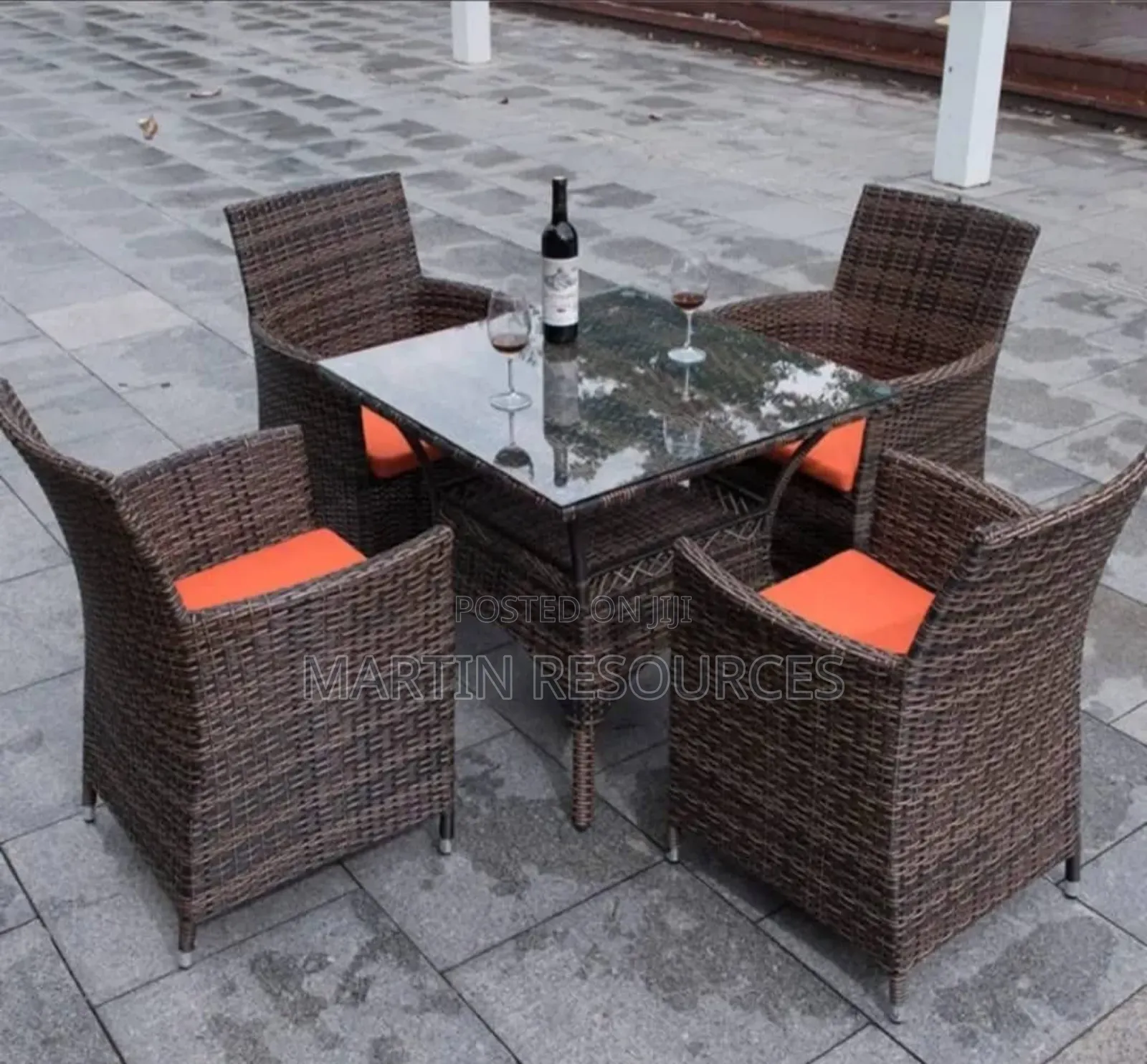 Rattan Restaurant Table and Chairs