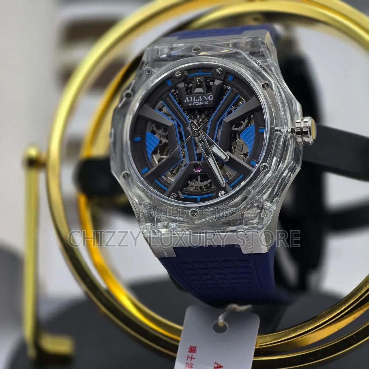 Ailang Quality Luxury Men Automatic Engine Wristwatch
