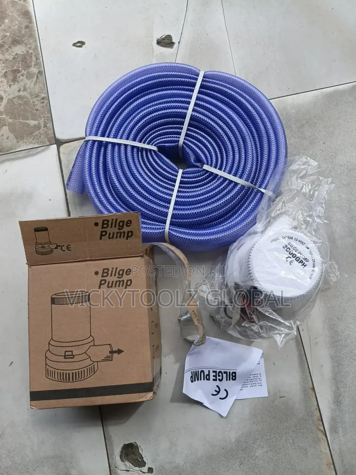 Bilge Pump 2000gph 12volts 6m Head 29mm Id Hose