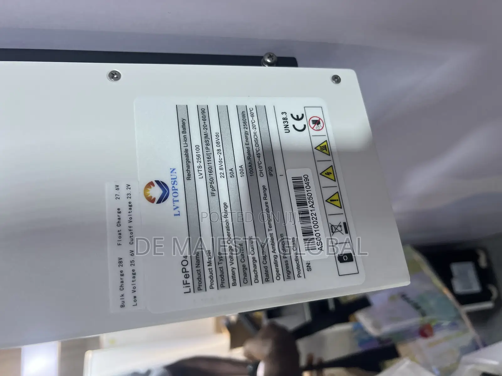 2.5kwh 24v 100a Lvtopsun Lithium Battery