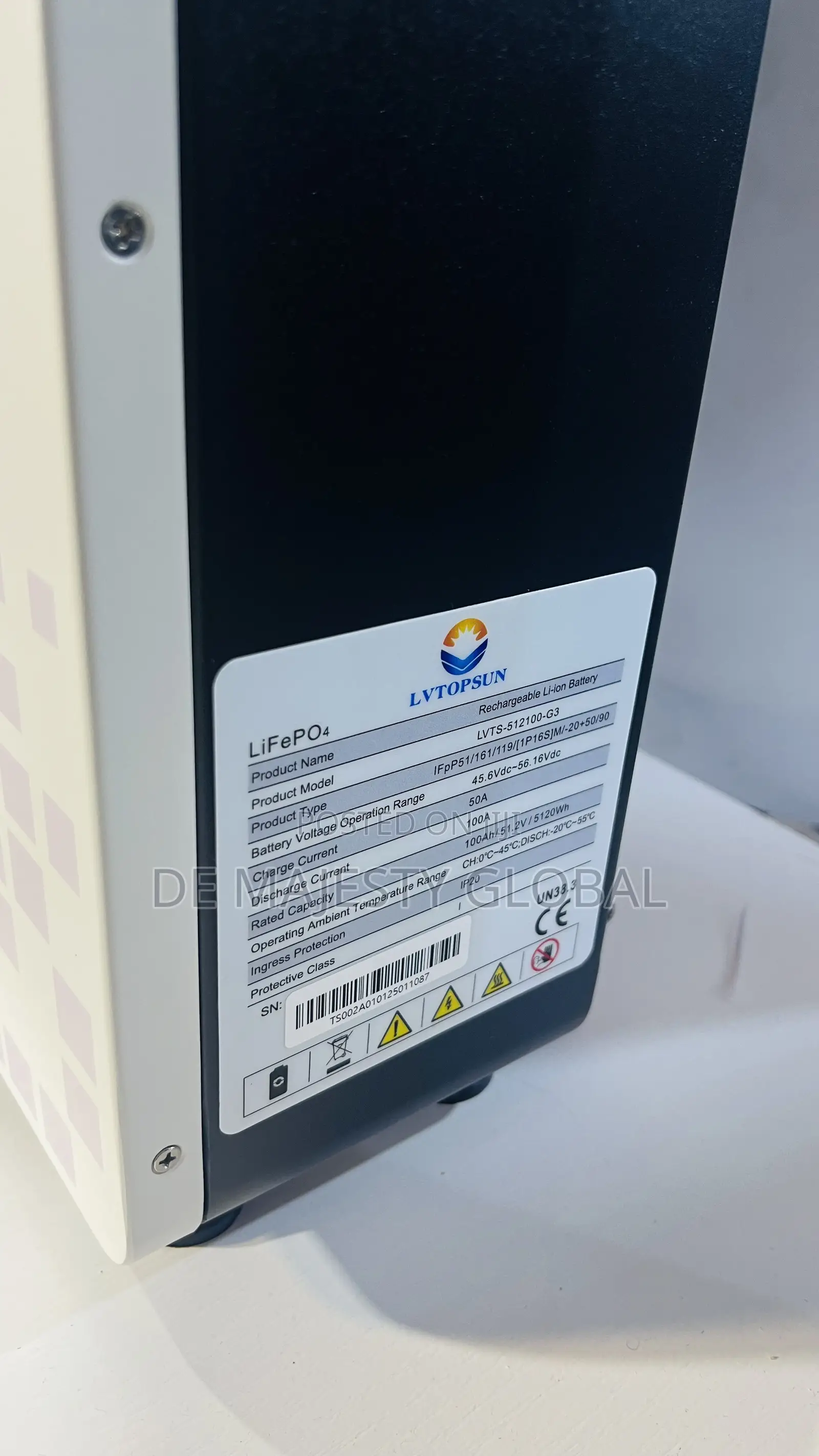 5kwh 51.2v 100a Lvtopsun Lithium Battery