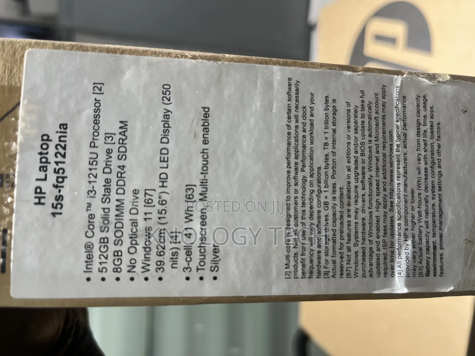 New Laptop HP 15s 8GB Intel Core I3 SSD 512GB