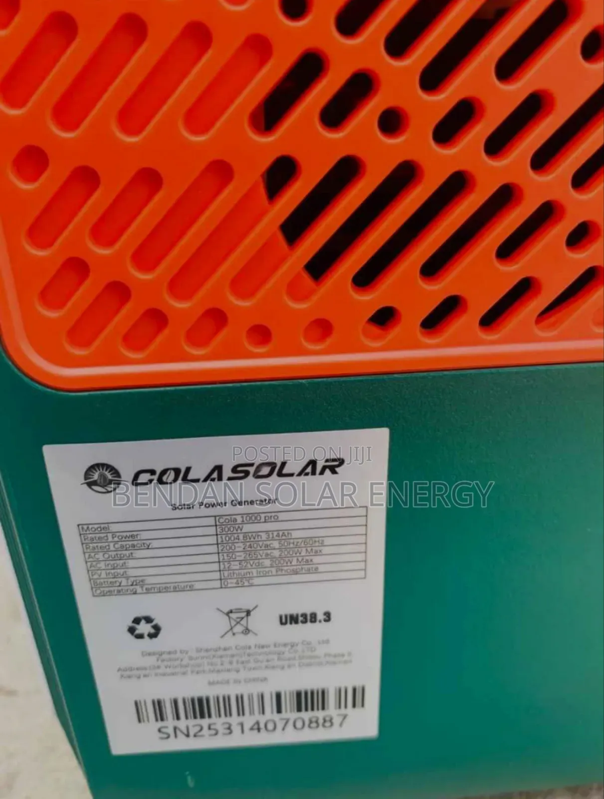 Winock Cola Solar 1000 Pro – Smart 300w Portable Power Station