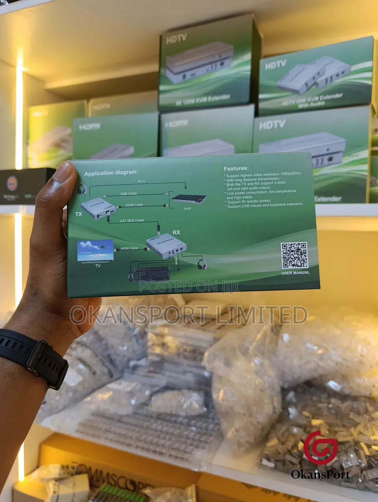 Hdmi KVM Extender 60m With Audio Usb Keyboard/Mouse Over Cat6