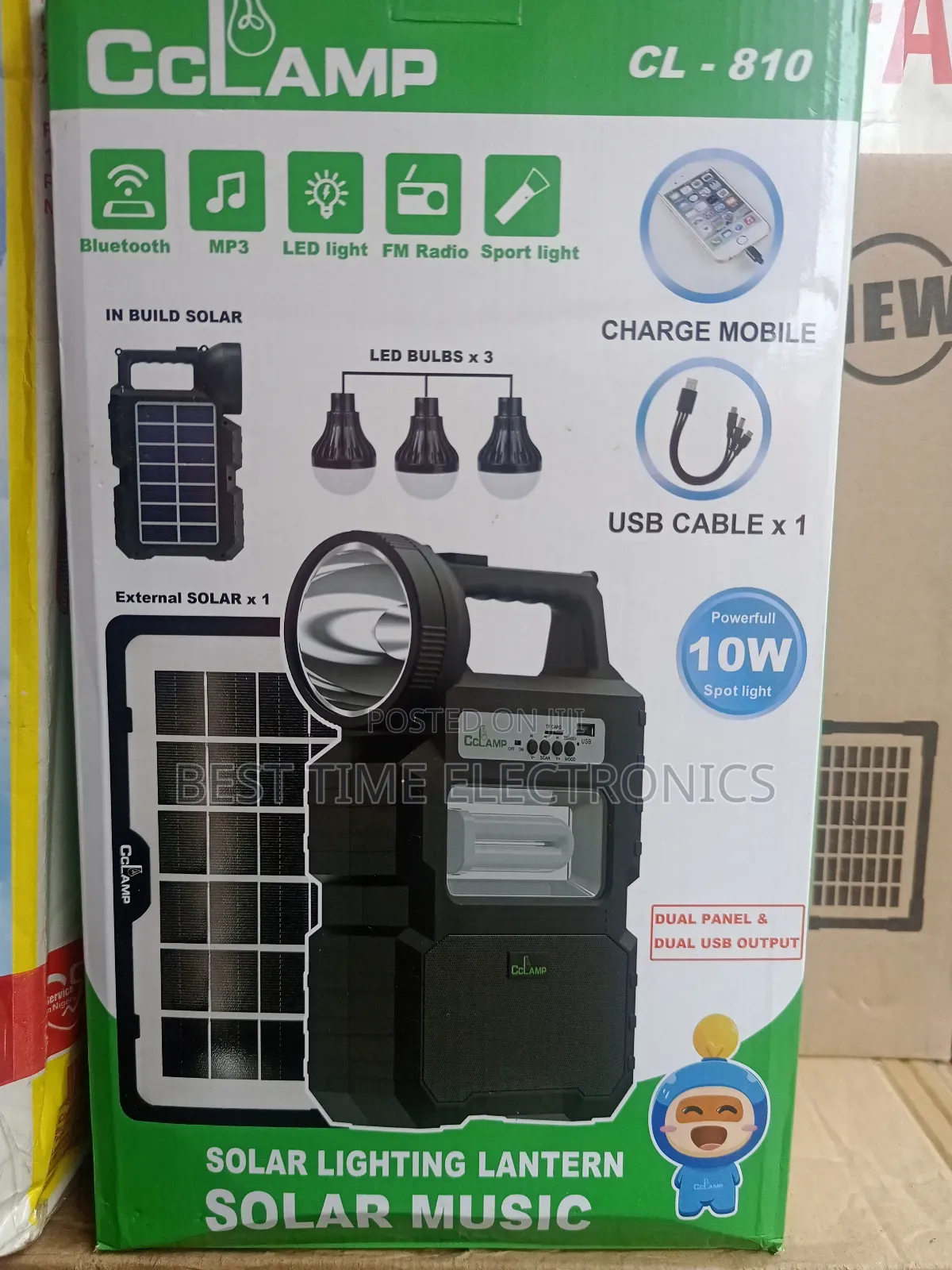 Cclamp Portable Solar Light Power Pack
