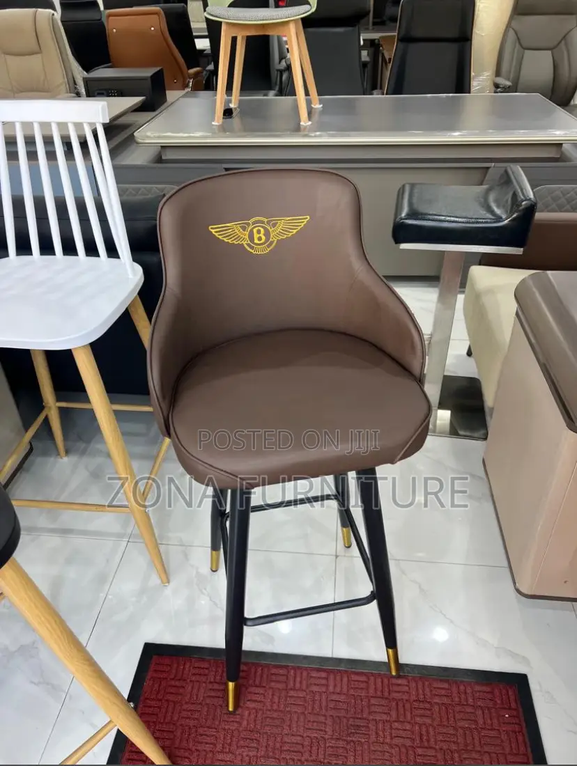 Imported Foreign Design Luxury High Bar Stool With Metal Legs