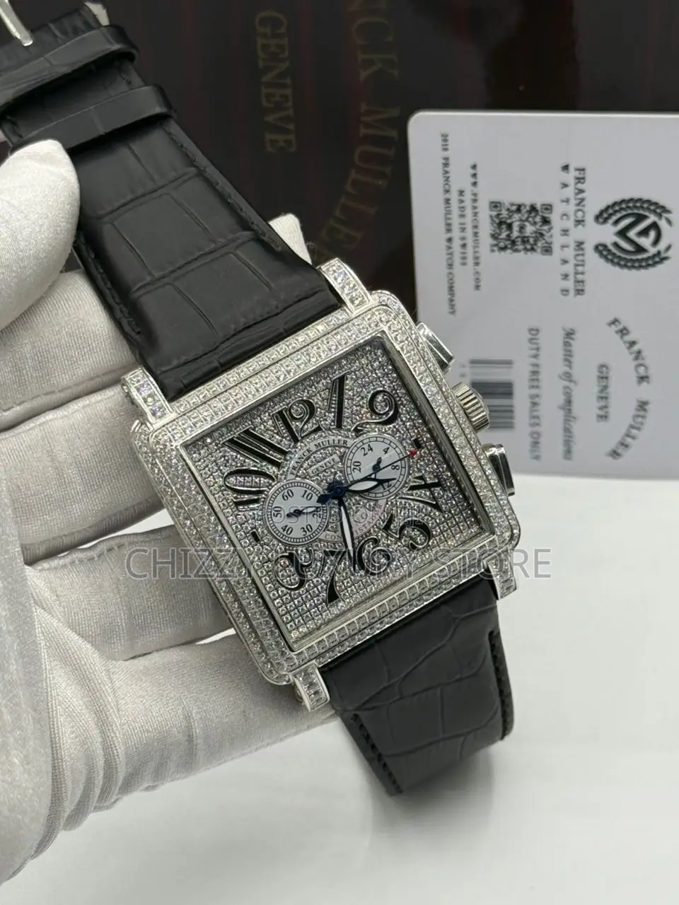 Franck Muller Quality Men Genuine Leather Wristwatch