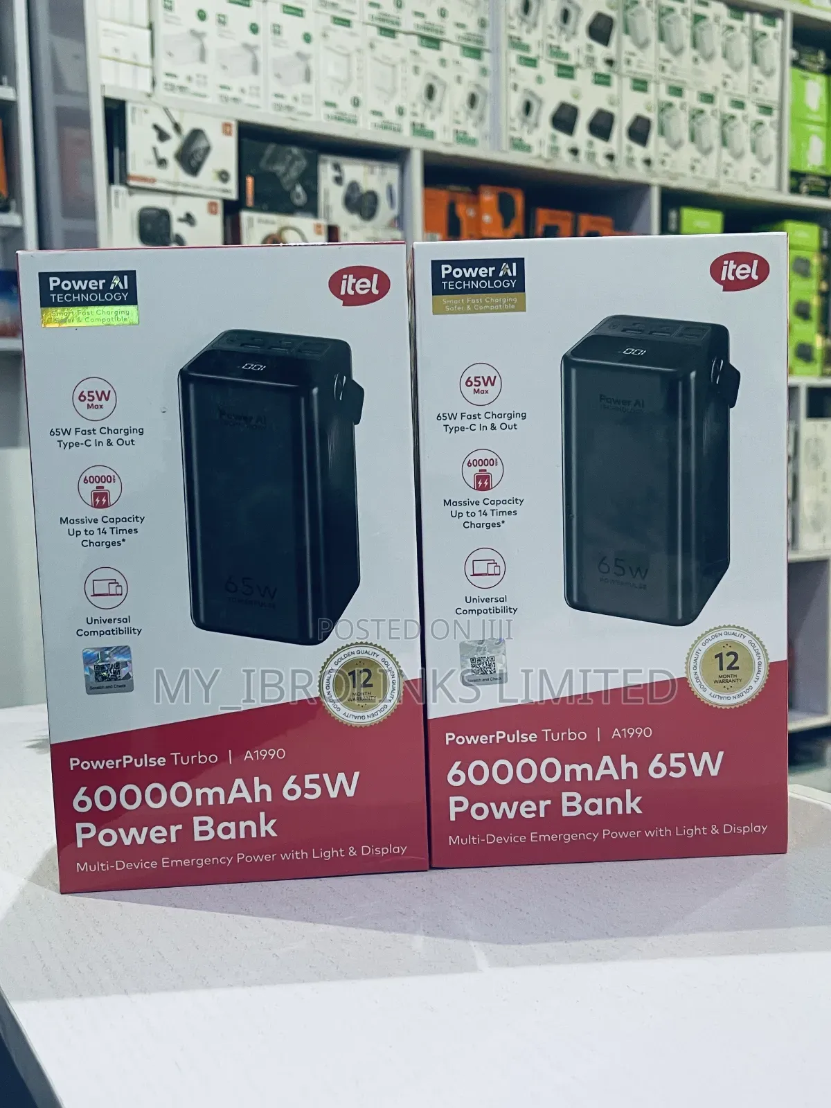 Itel 60000mah 65w Power Bank