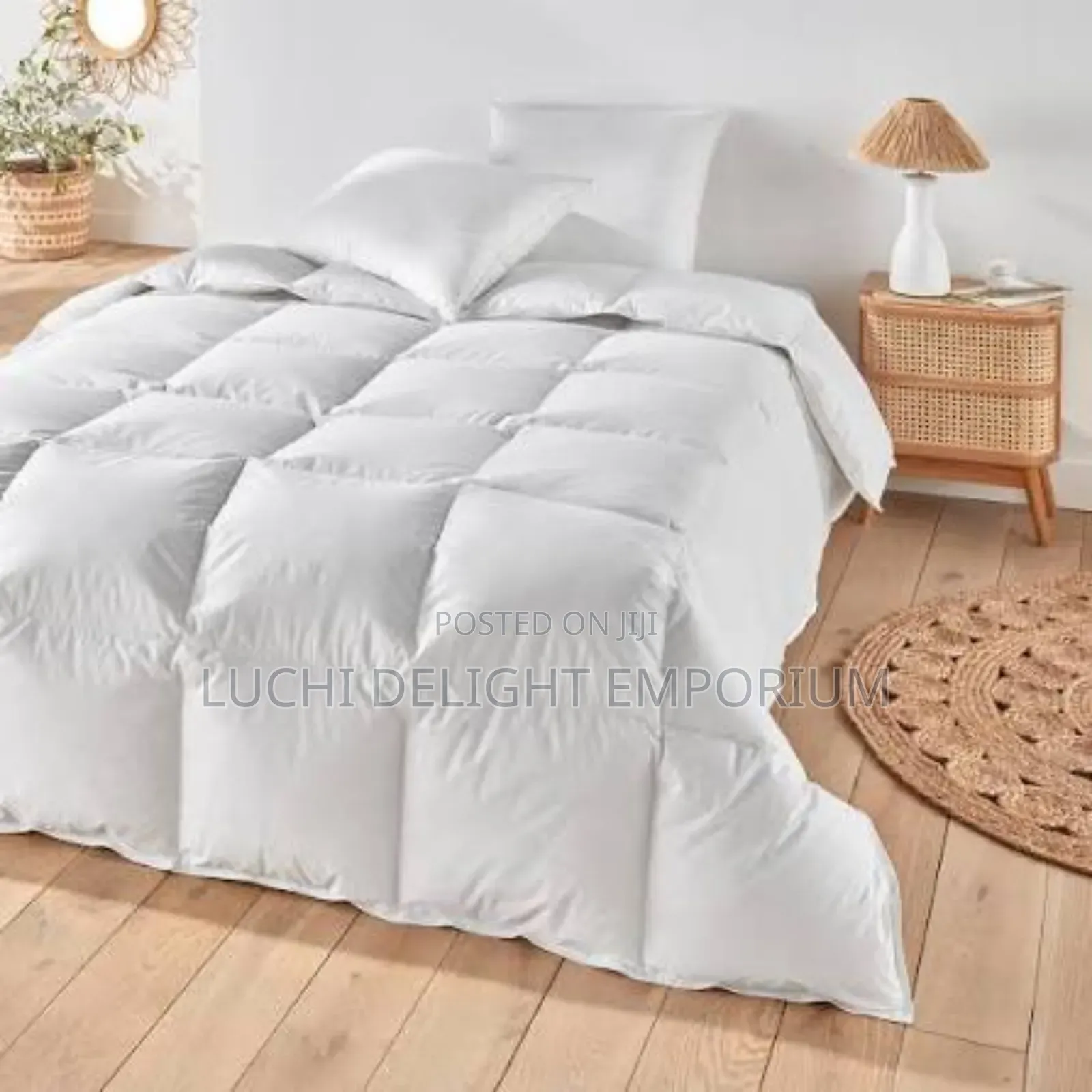 Plain White Duvet, Bedsheet And Pillowcases Pure Cotton Material