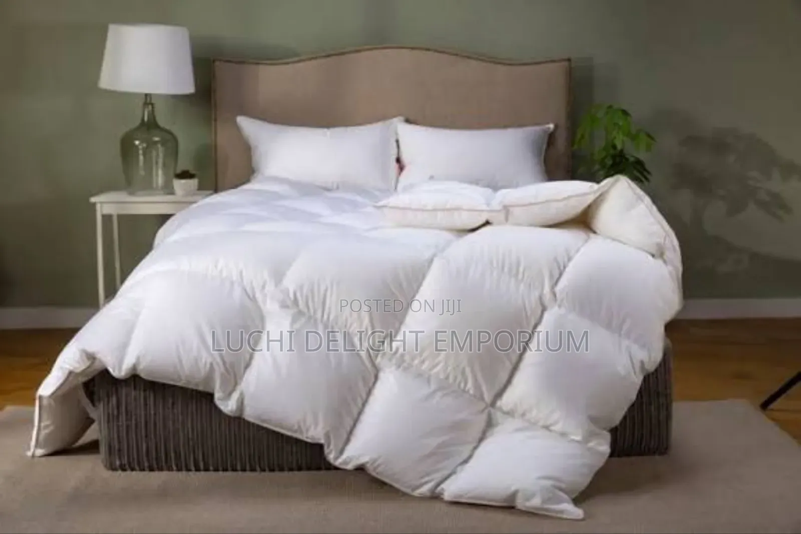Plain White Duvet, Bedsheet And Pillowcases Pure Cotton Material