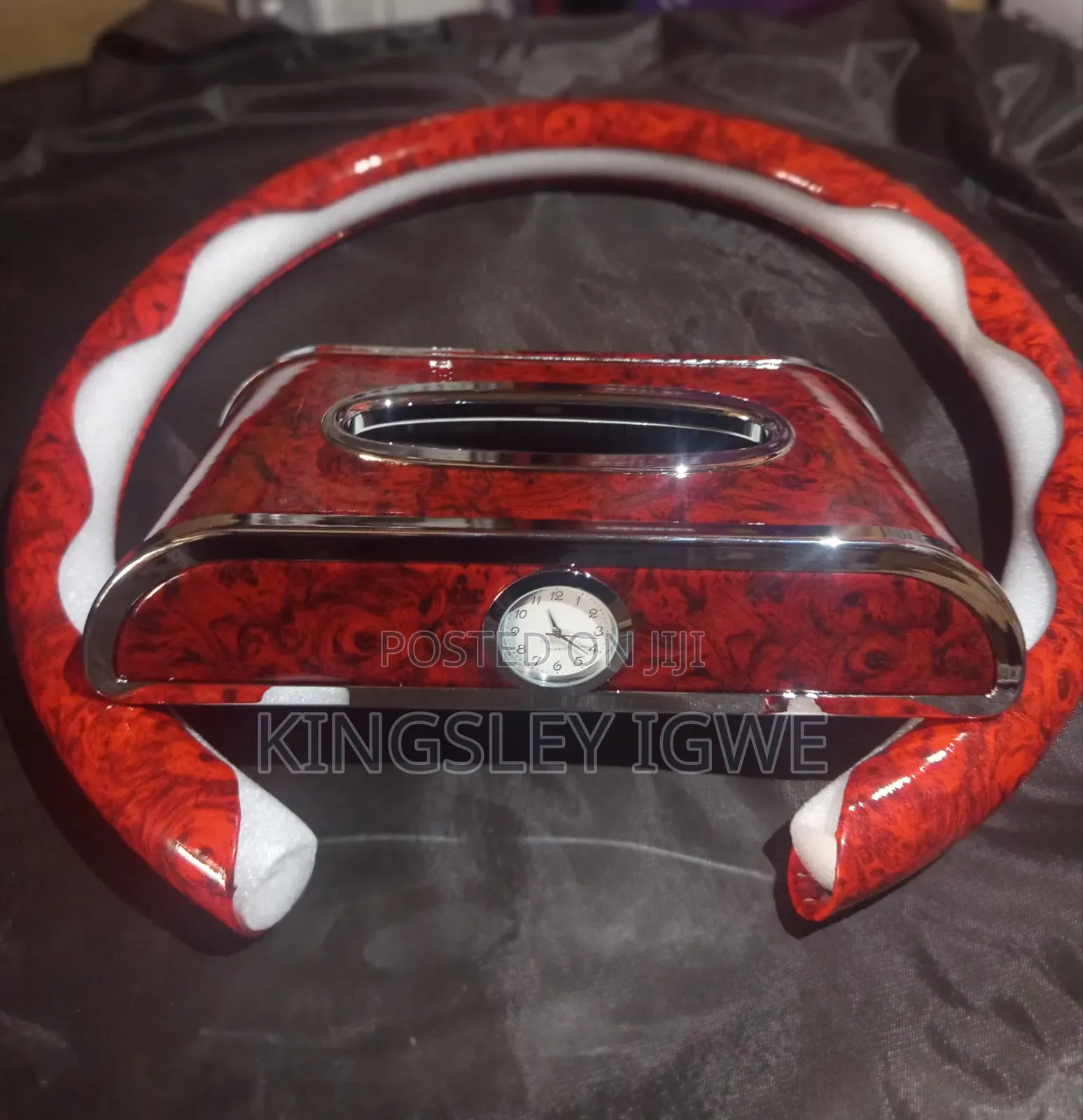 Car Tissue Box With Matching Steering Wheel Cover