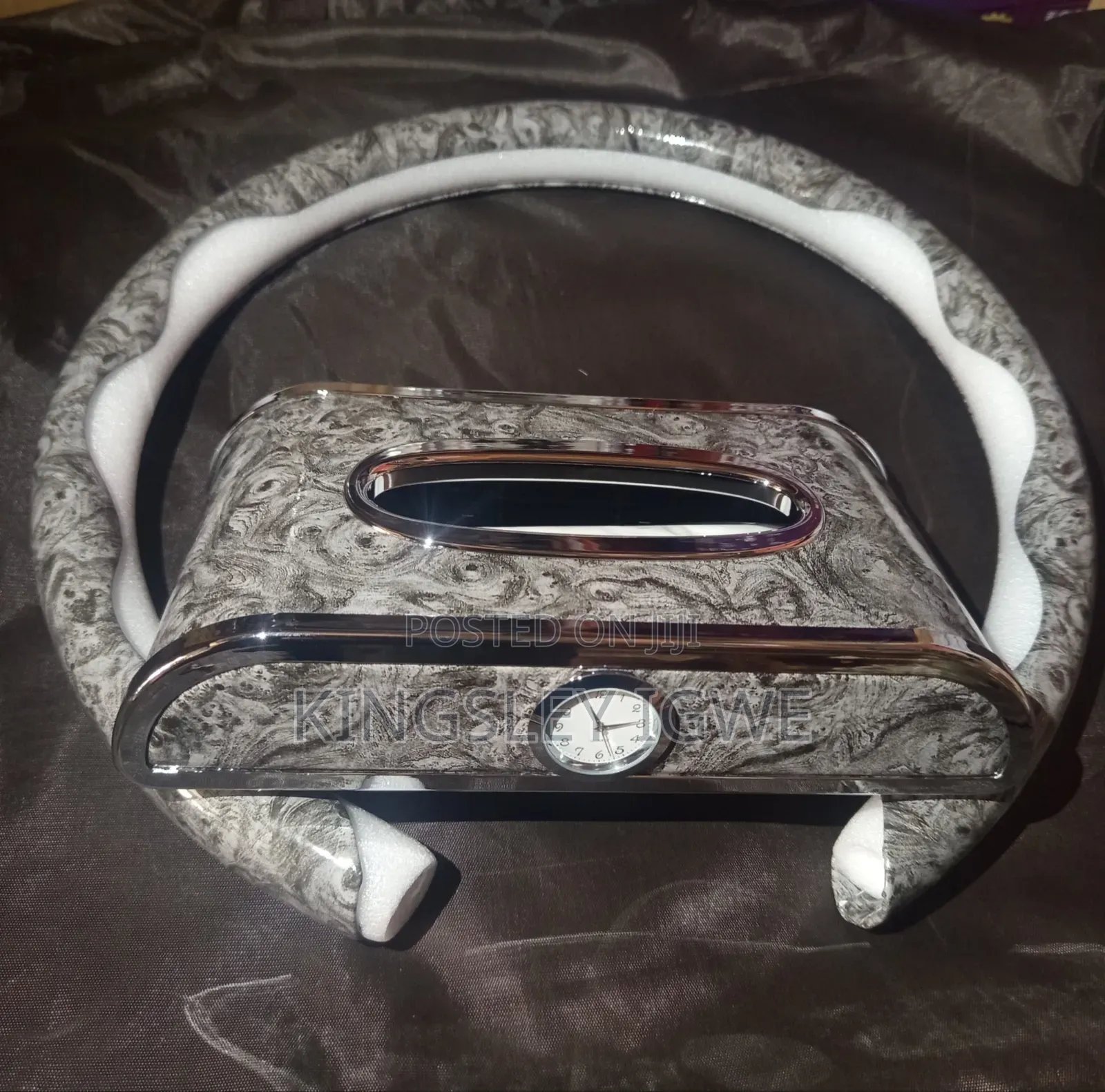 Car Tissue Box With Matching Steering Wheel Cover