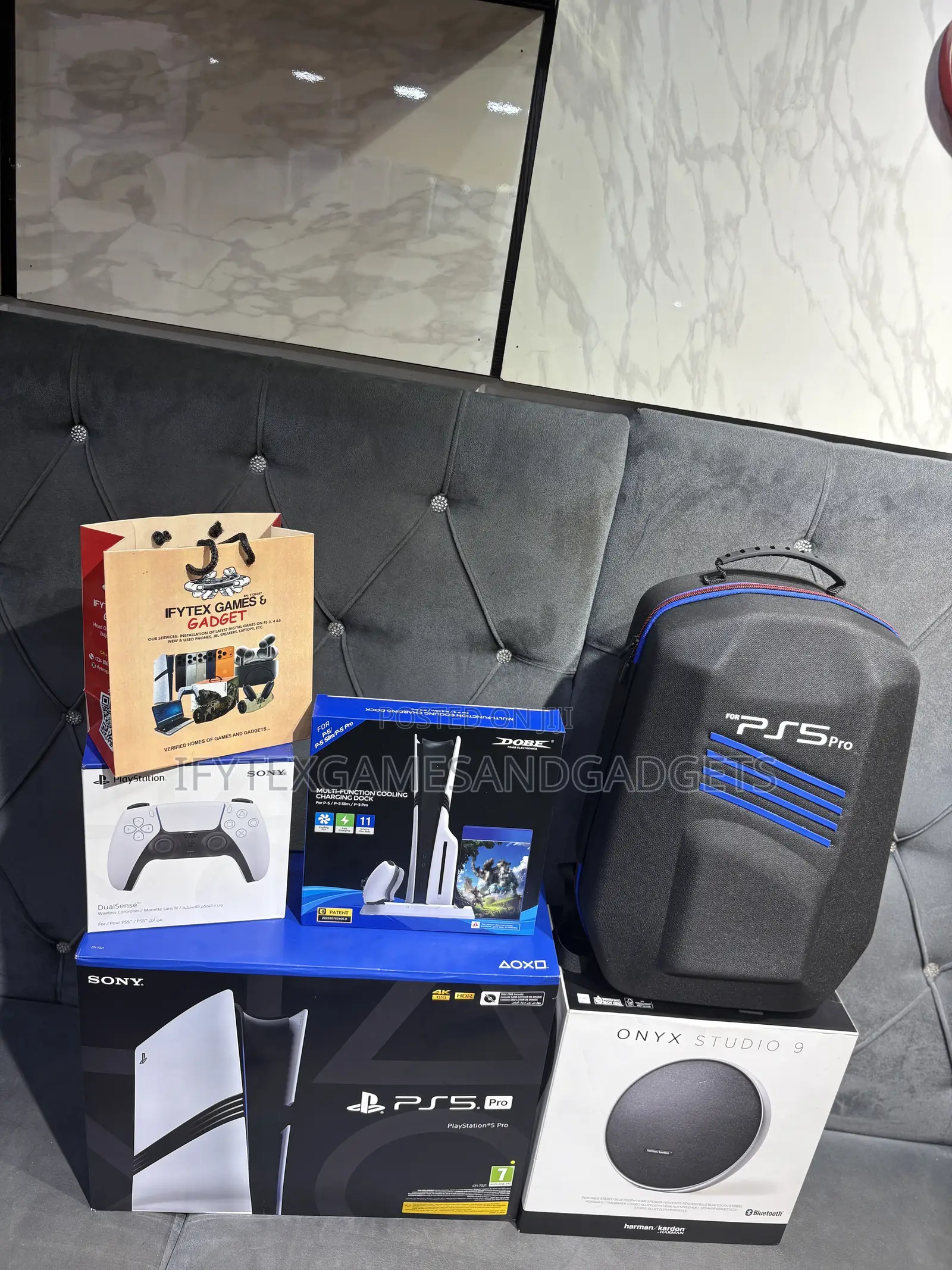 New Ps 5 Pro 2tb With Original Pad , 12 Installed Games , Bag