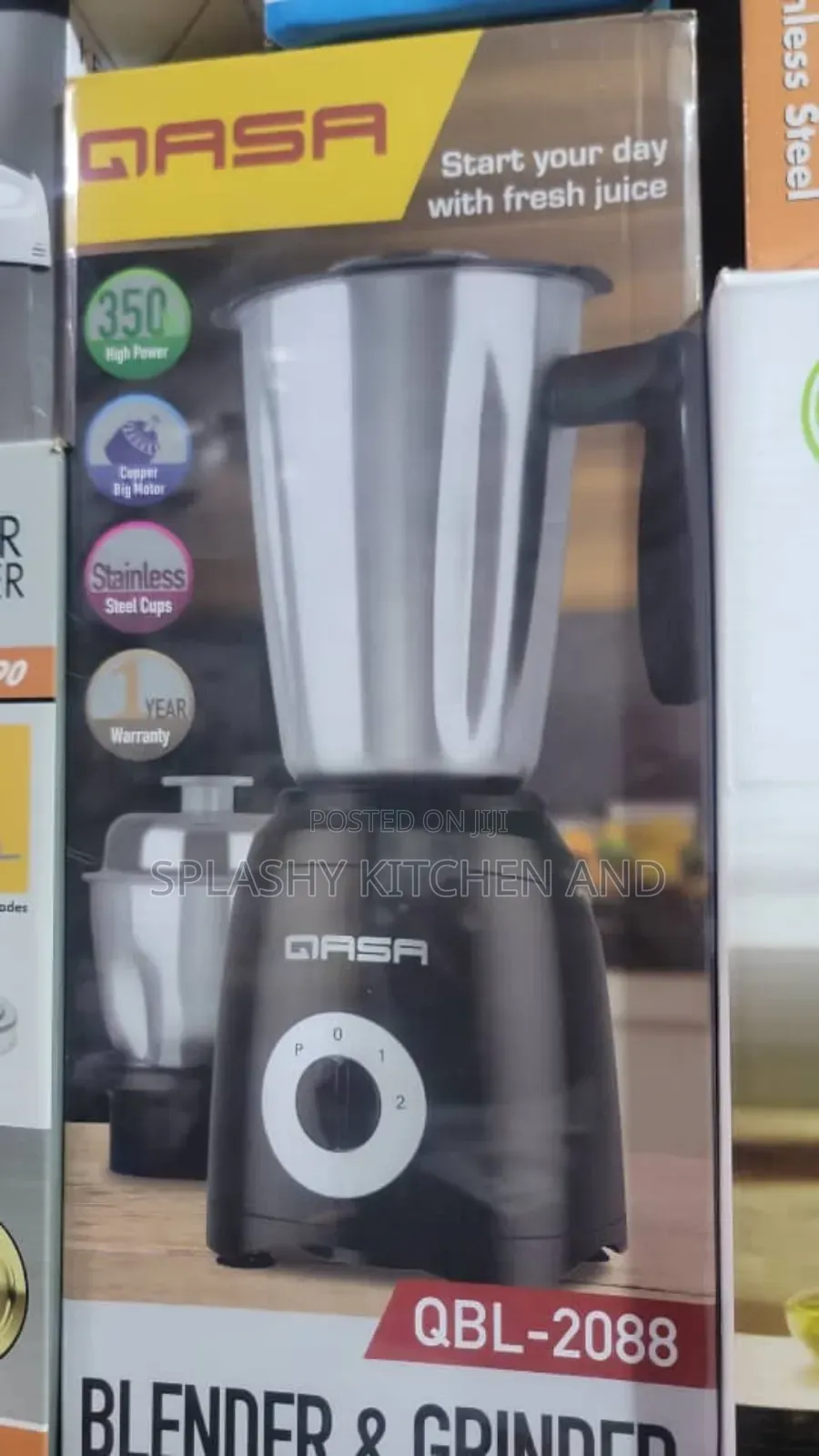 Qasa 2 in 1 Blender Grinder 350w 2l QBL-2088