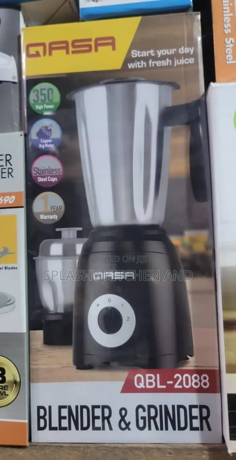 Qasa 2 in 1 Blender Grinder 350w 2l QBL-2088