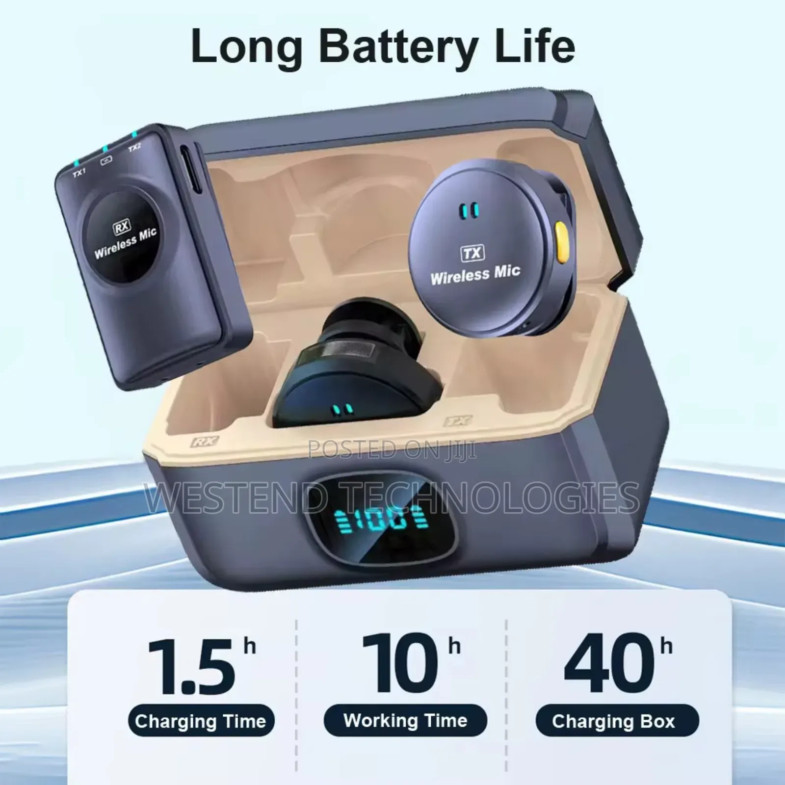 Q8-Cam Button Type Magnetic Wireless Microphone for Phones Cameras Etc