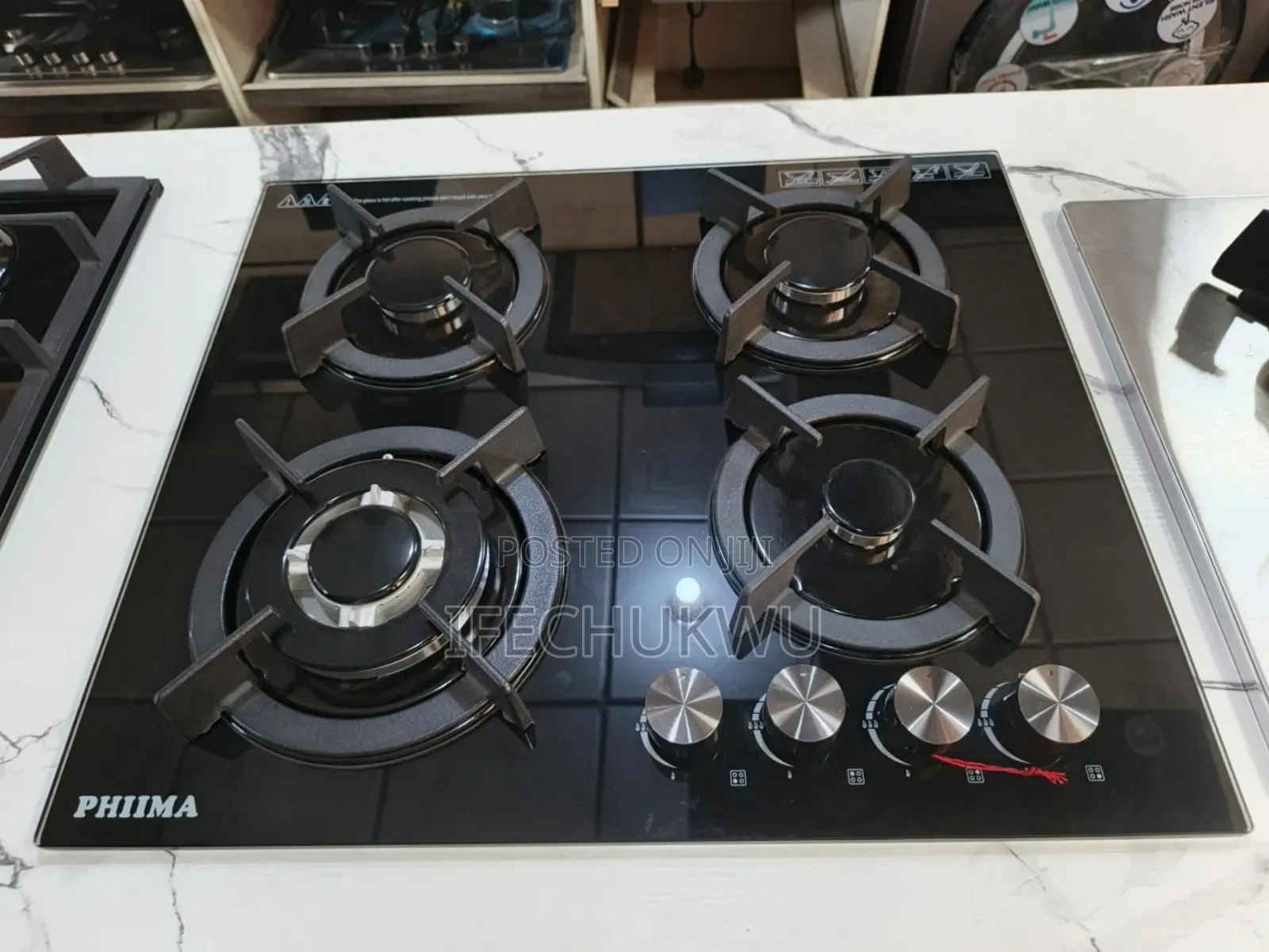 Original Phiima German Technology Inbuilt Cabinet 4 Burners Gas Cooker
