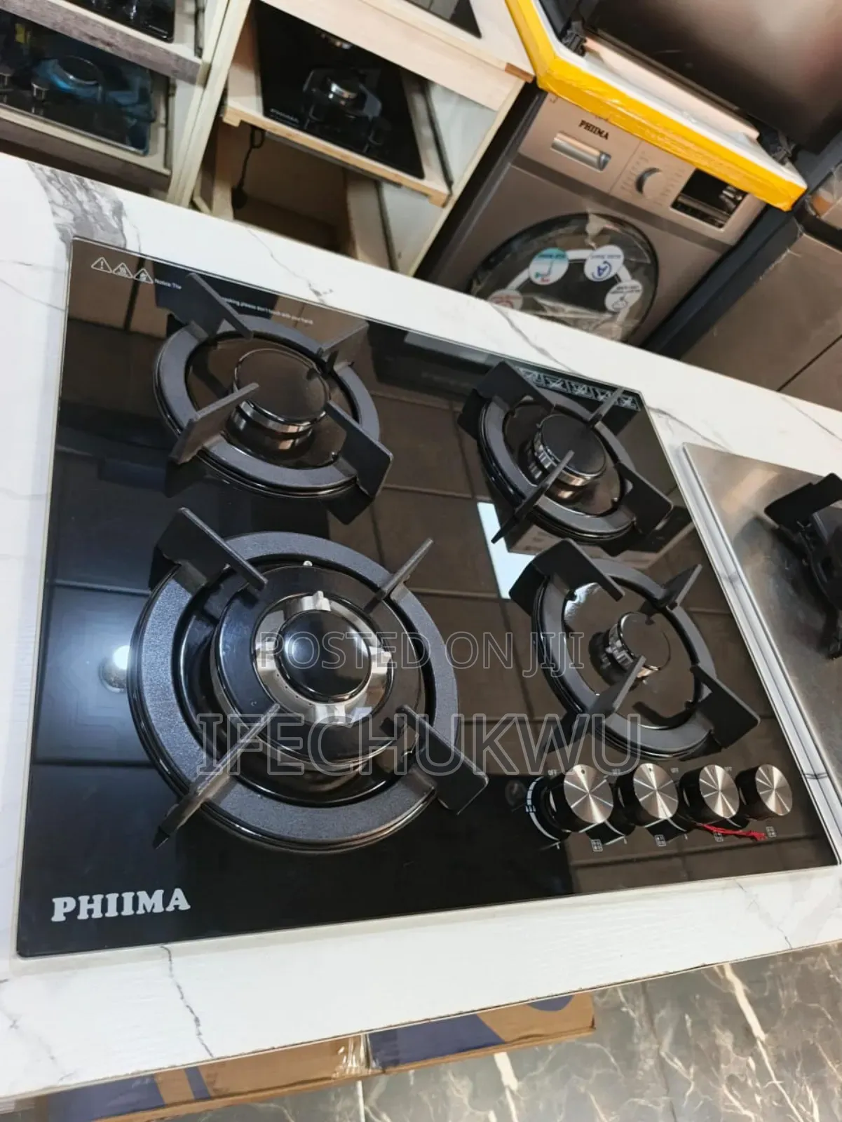 Original Phiima German Technology Inbuilt Cabinet 4 Burners Gas Cooker