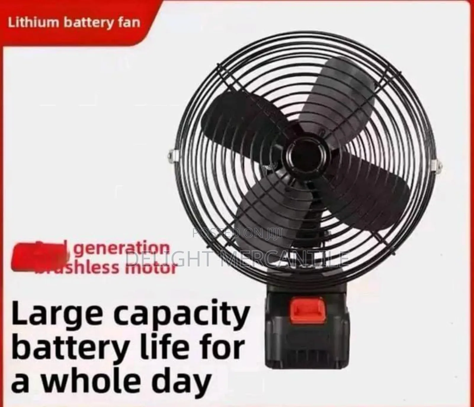 Rechargeable Lithium Battery Fan