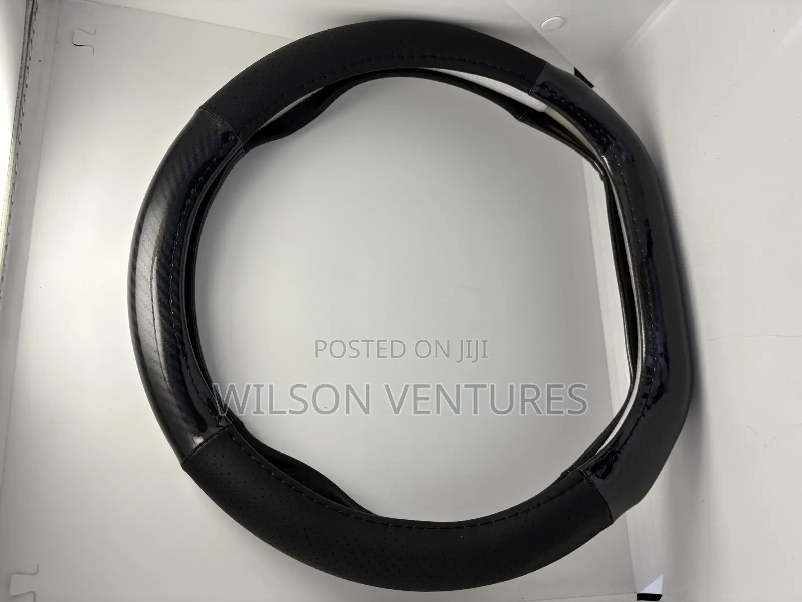 D Shape Flat Button Design Amg Steering Cover Carbon Fiber