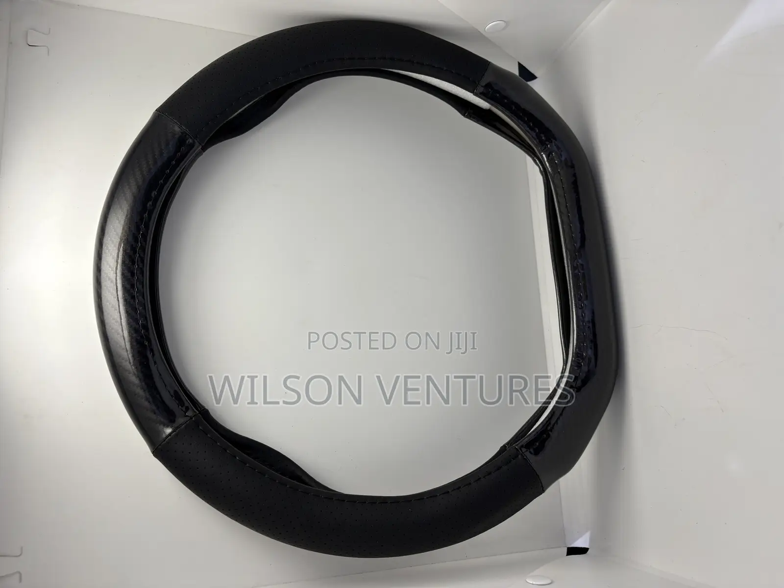 D Shape Flat Button Design Amg Steering Cover Carbon Fiber