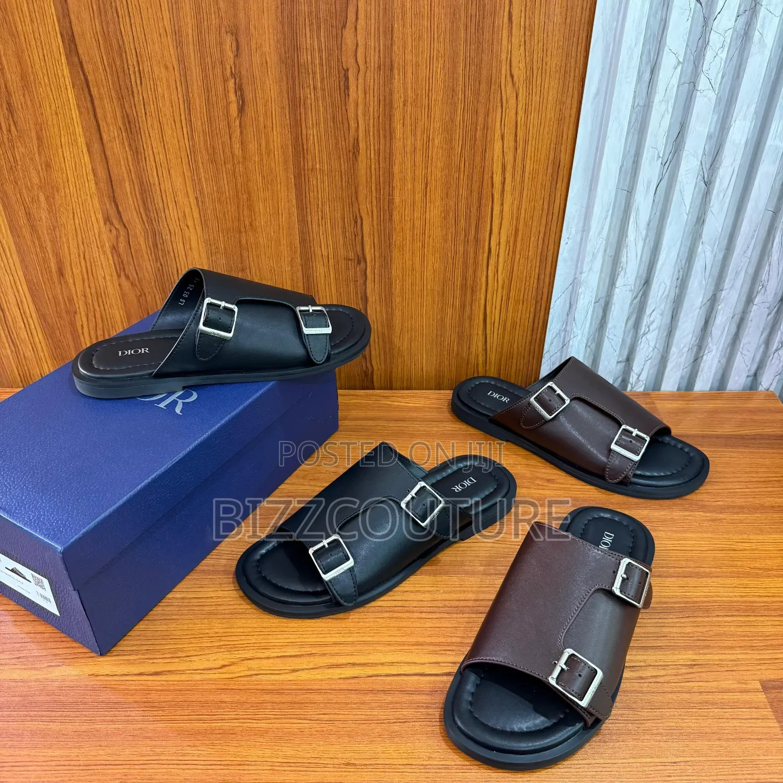 Original Dior Leather Sandals Available in Store