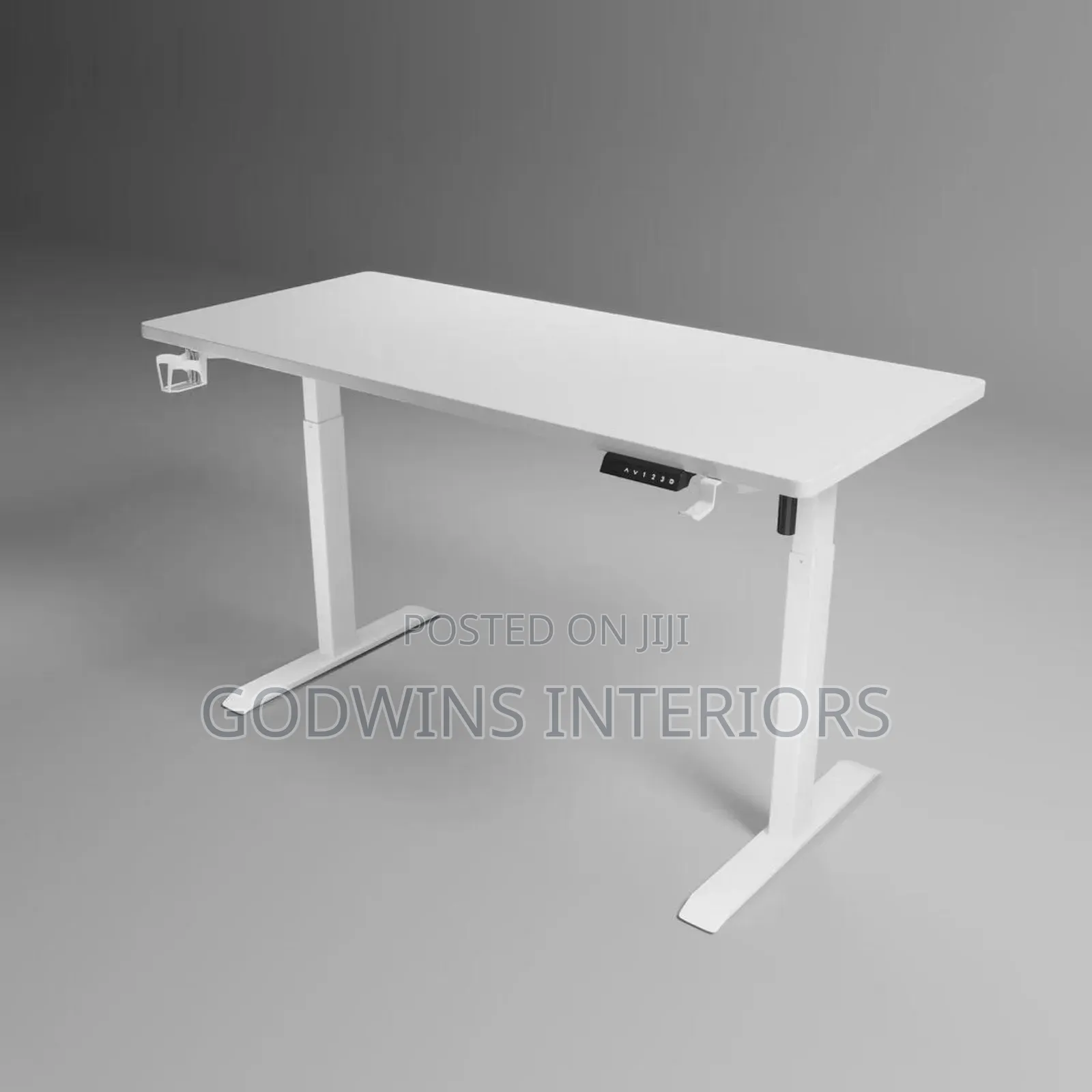 Electric Height Adjustable Office Desk 1.6mtr– White