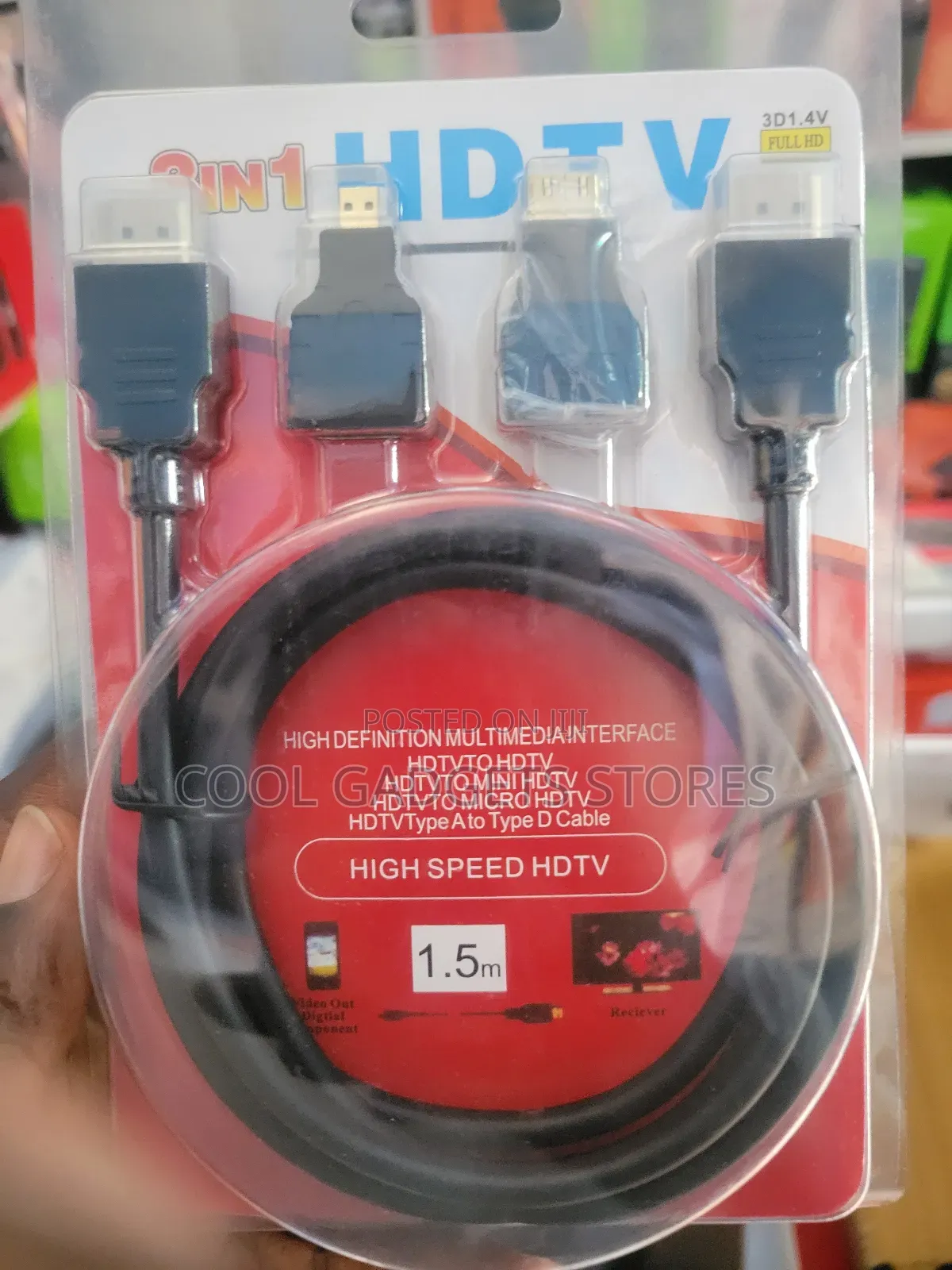 3 in 1 Hdmi to Hdmi Cable