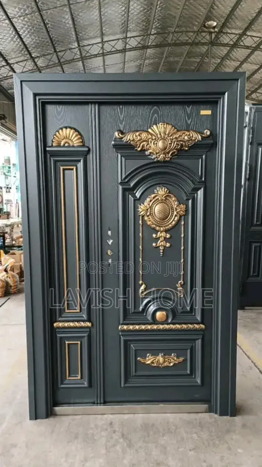Gold and Black Super Cast Door 4ft by 7ft
