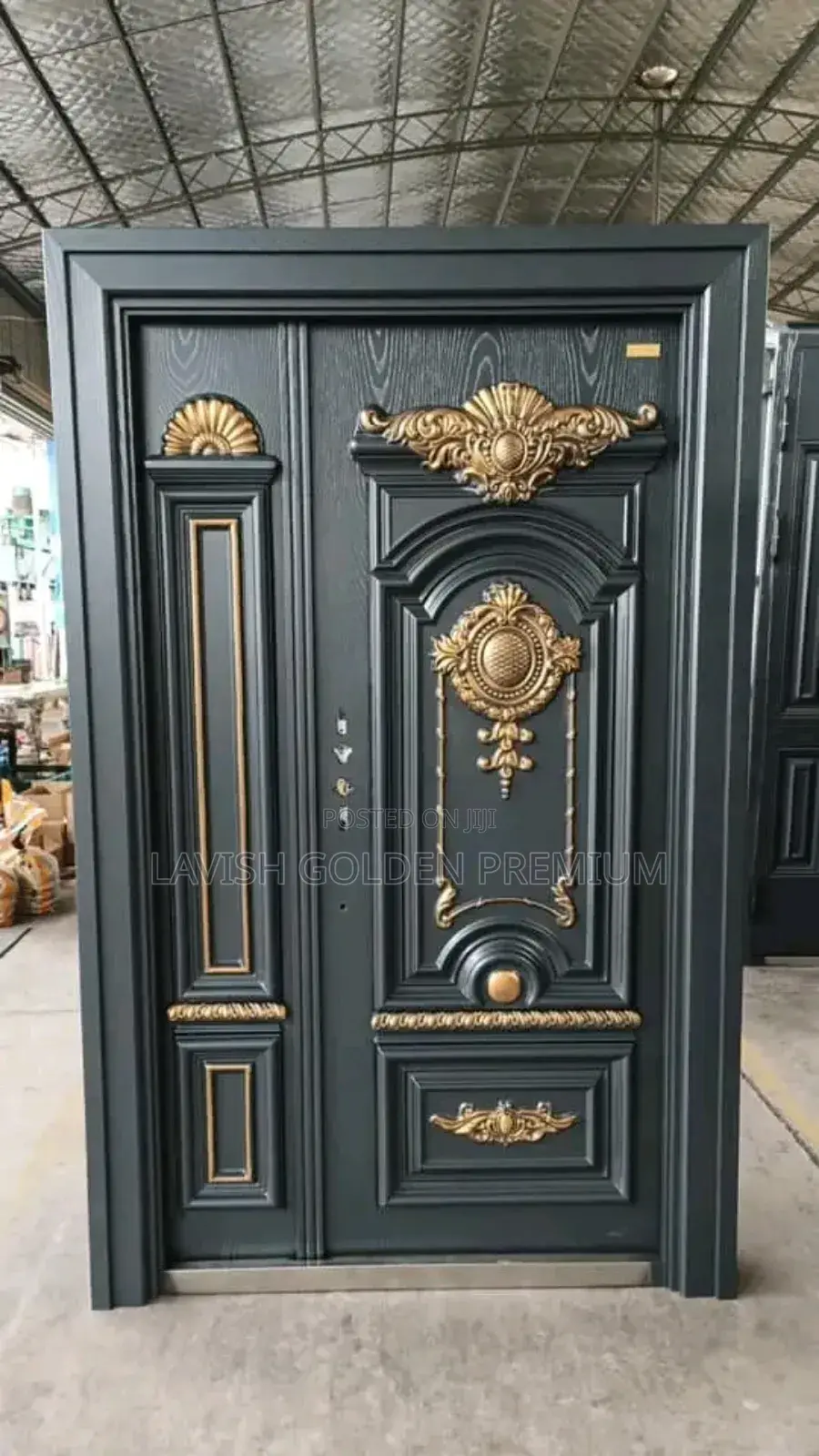Gold and Black Super Cast Door 4ft by 7ft