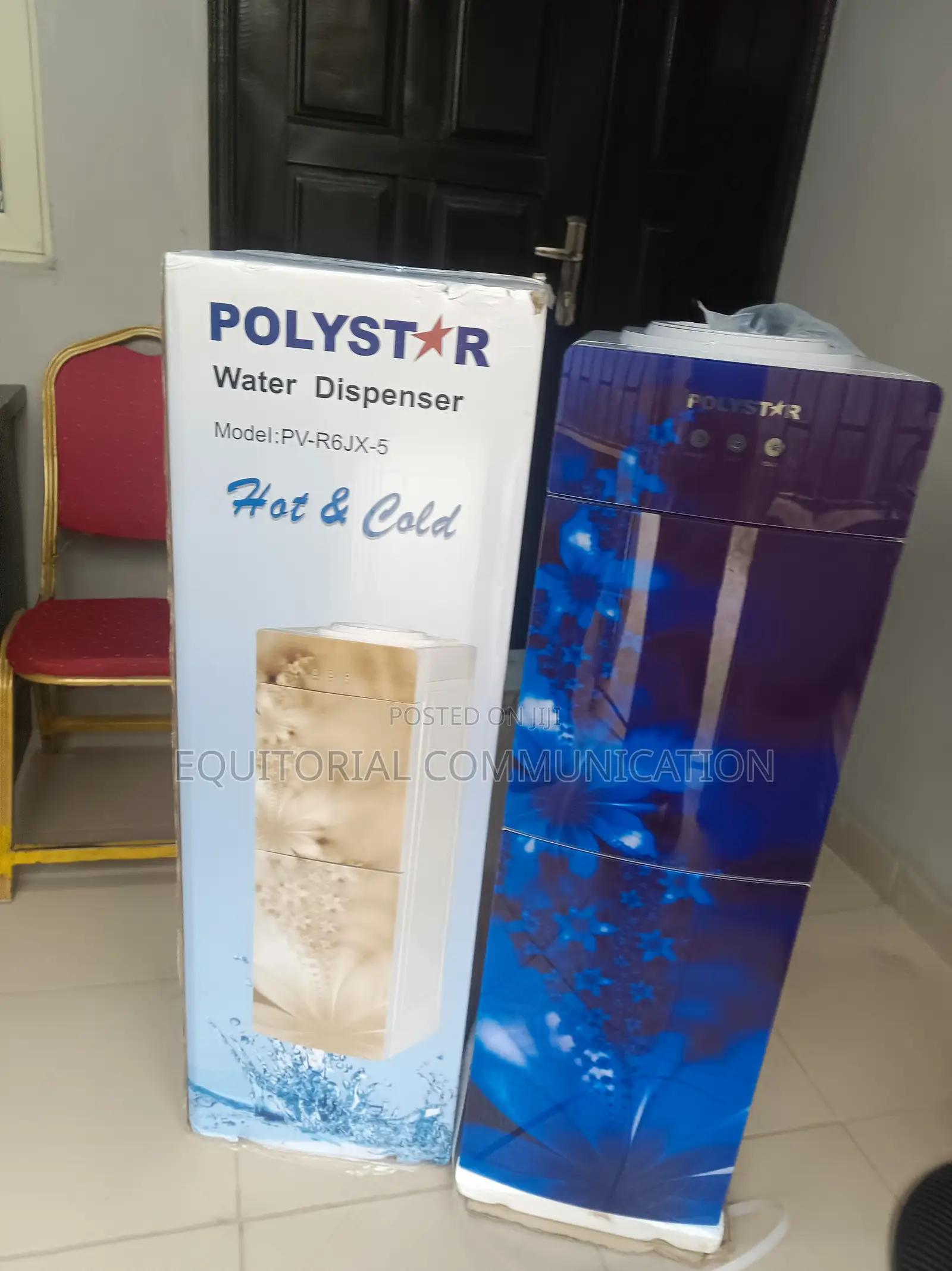 Polystar Pv-R6jx-5 Hot/Cold Dispenser With Double Door Refrigerator