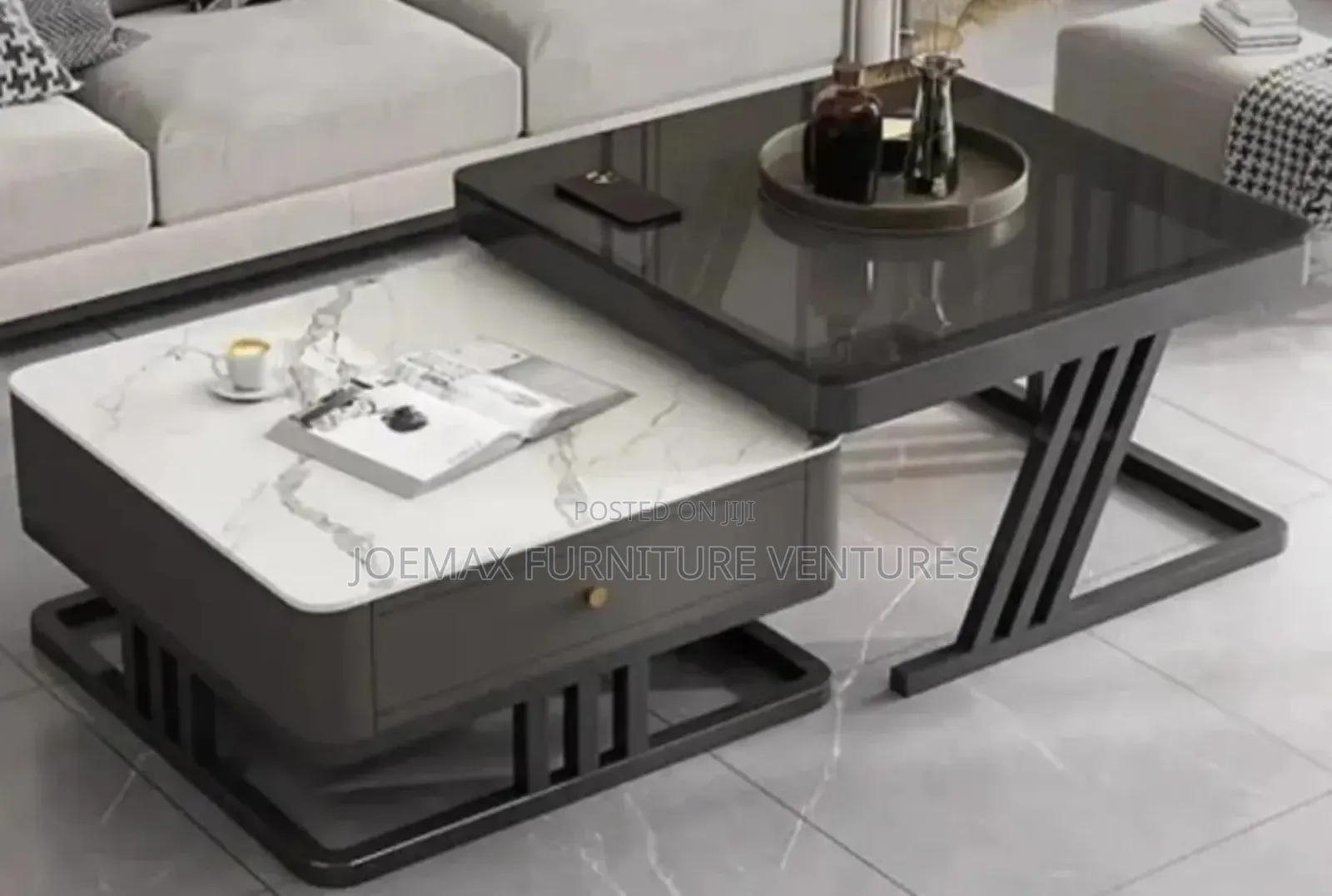 Glass Center Table 2in1.