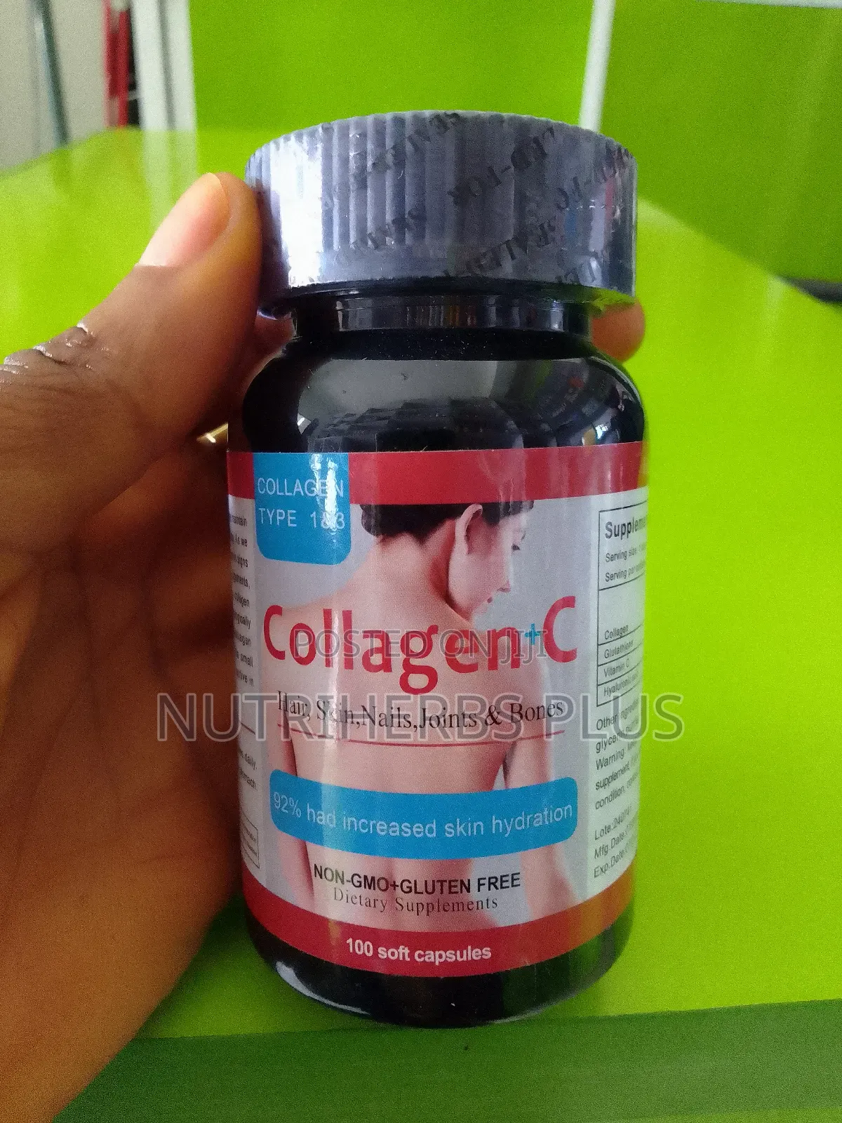 Collagen + C Type 1 2 3 Health and Beauty Supplement -60 Capsules