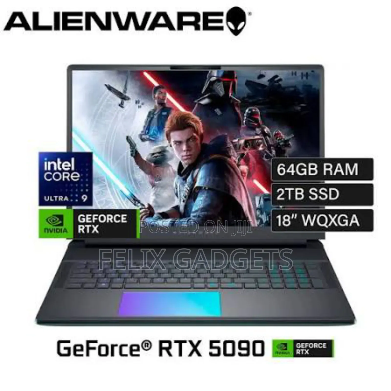 New Laptop Dell Alienware 18 Area-51 32GB Intel Core Ultra 9 SSD 1T