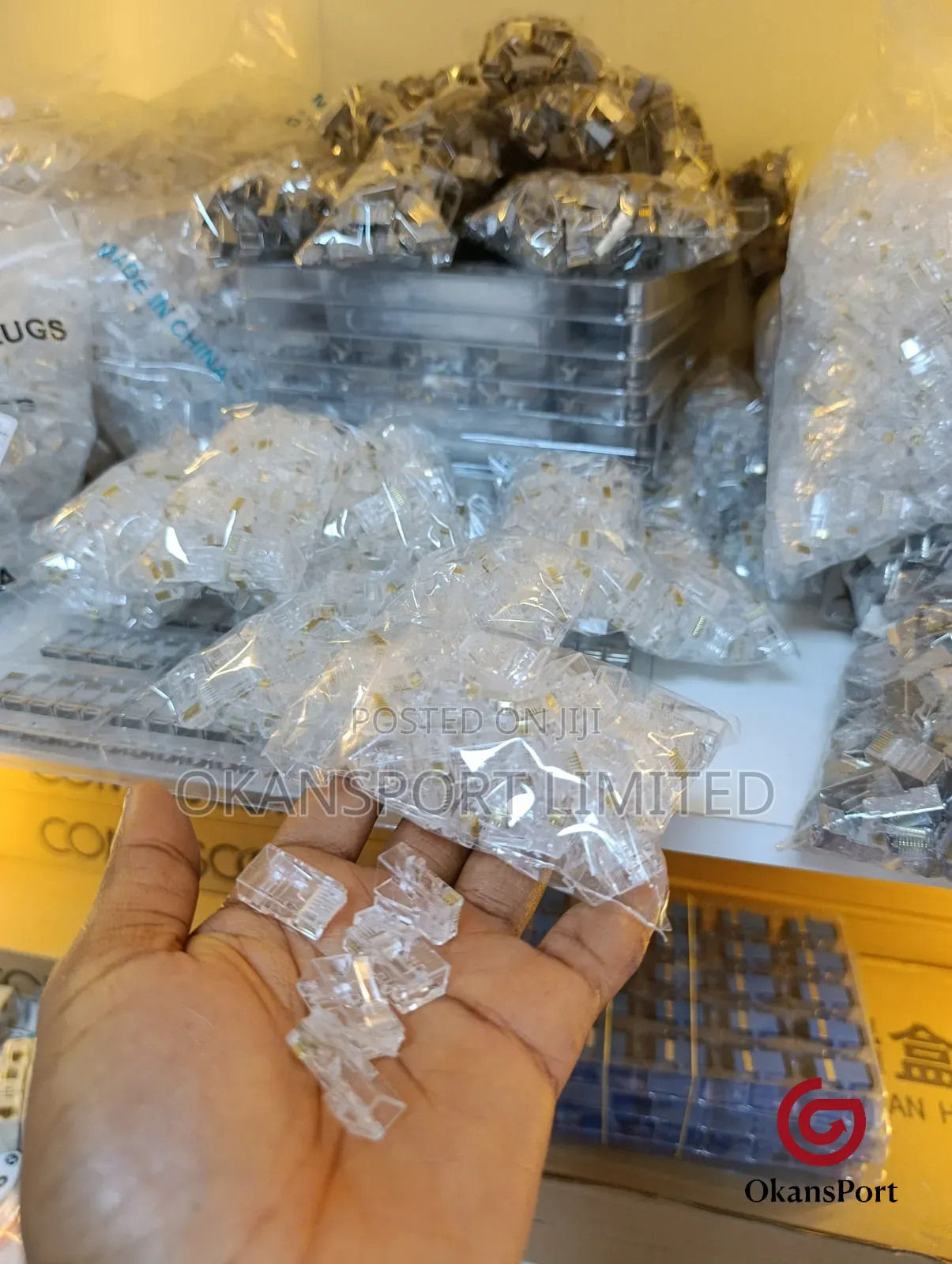 Cat6 Rj45 Pass-through Connector – High Speed Install Plug (50 Pcs)