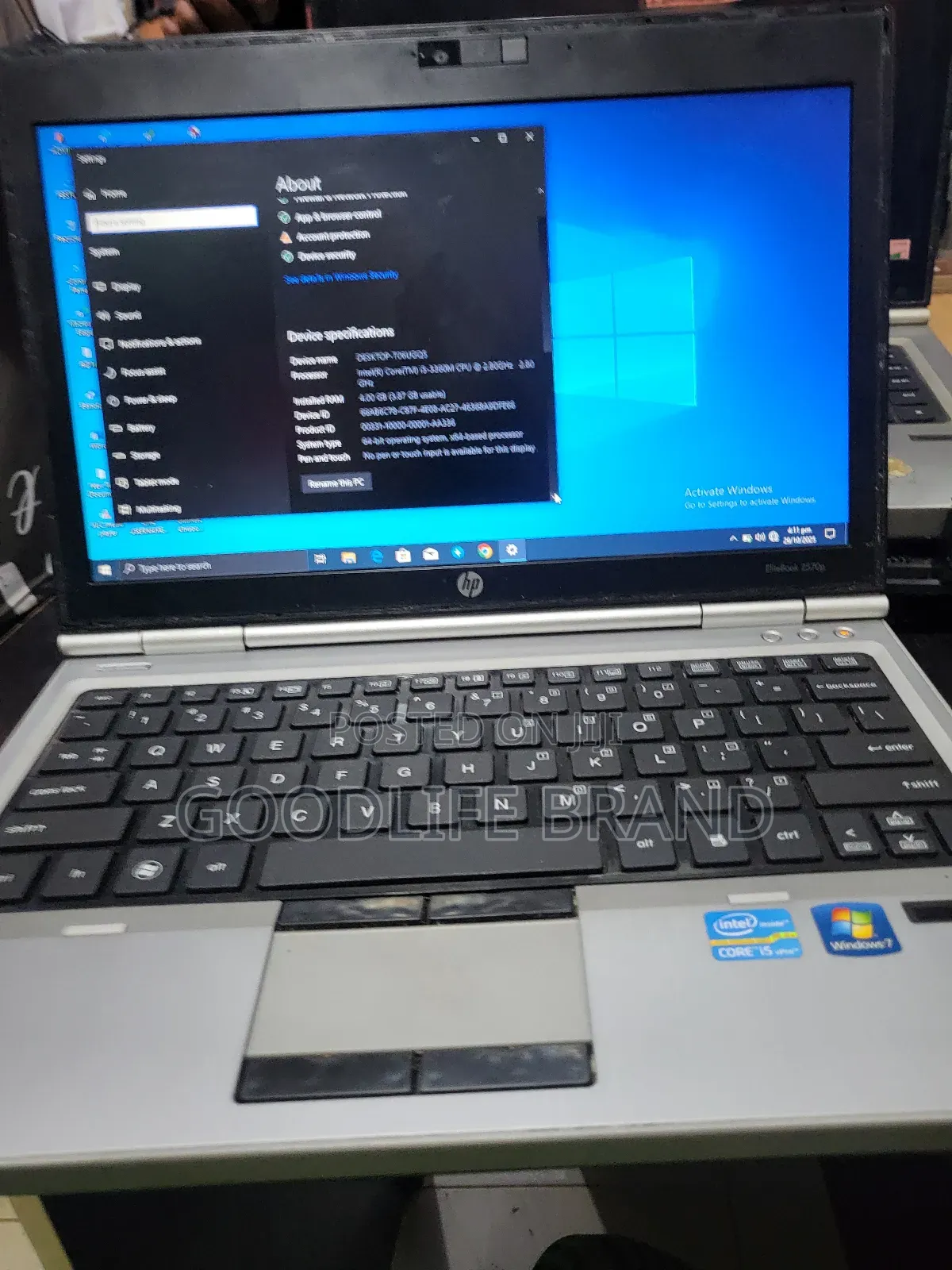 Laptop HP EliteBook 2570P 4GB Intel Core I5 HDD 500GB
